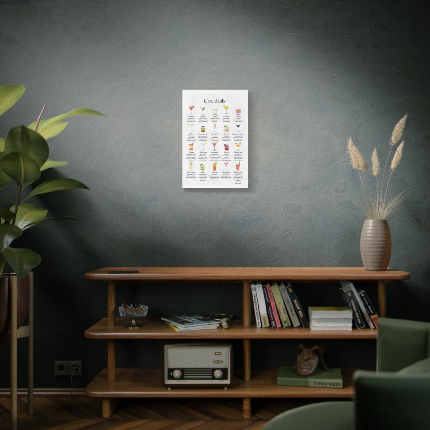 Cocktail Recipe Canvas Wall Art Print