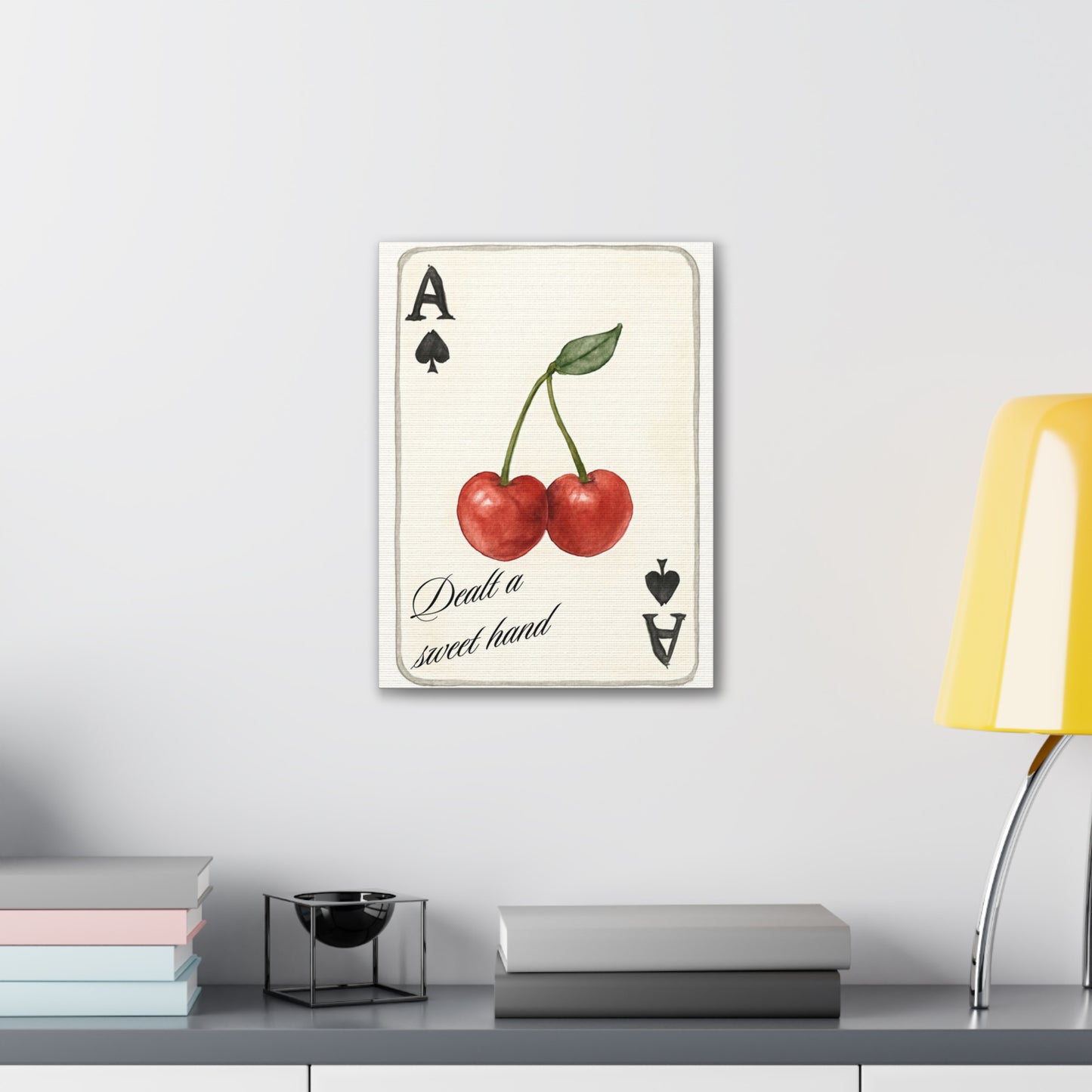 "Dealt a Sweet Hand" – Ace of Spades Cherry Art Print Wall Decor