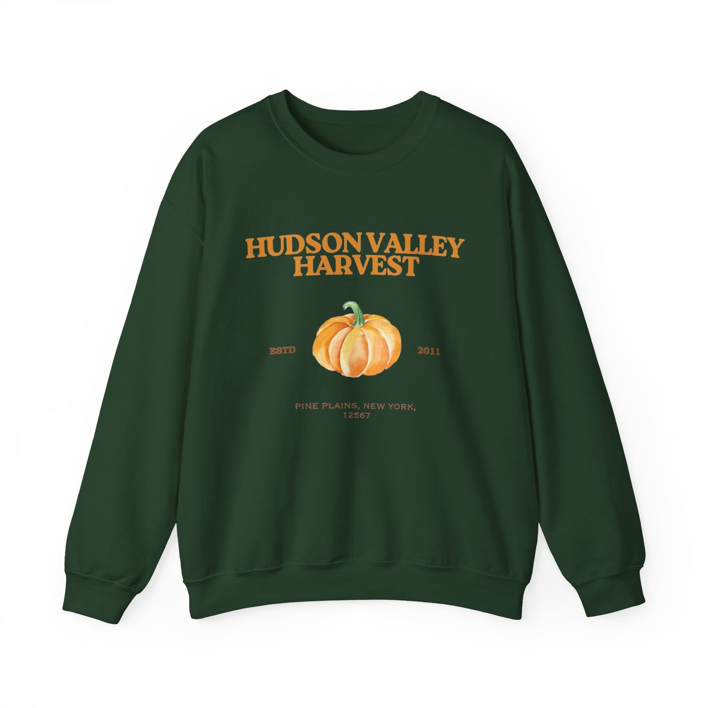 Hudson Valley Harvest Pumpkin Gilded Sweatshirt – Rustic Autumn Farm Style Crew Neck