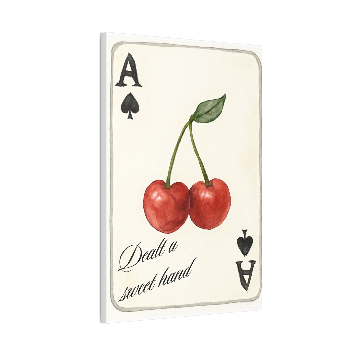 "Dealt a Sweet Hand" – Ace of Spades Cherry Art Print Wall Decor