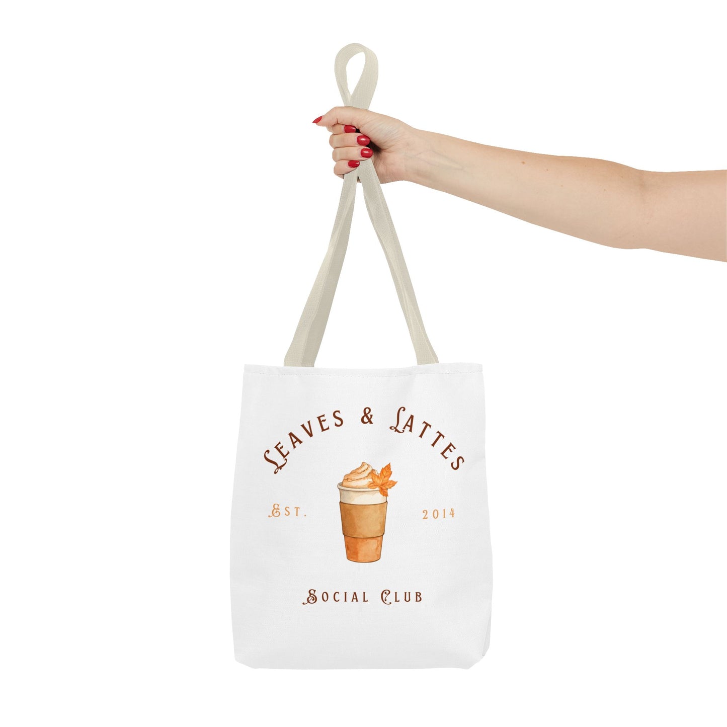 'Leaves & Lattes Social Club'- Eco-Friendly Canvas Tote bag