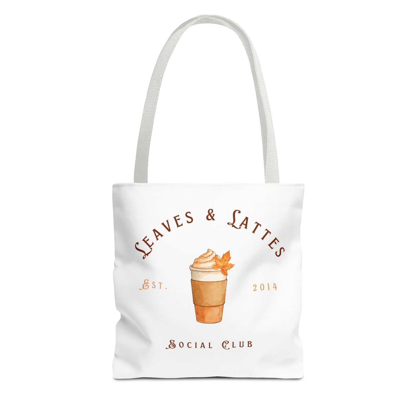 'Leaves & Lattes Social Club'- Eco-Friendly Canvas Tote bag