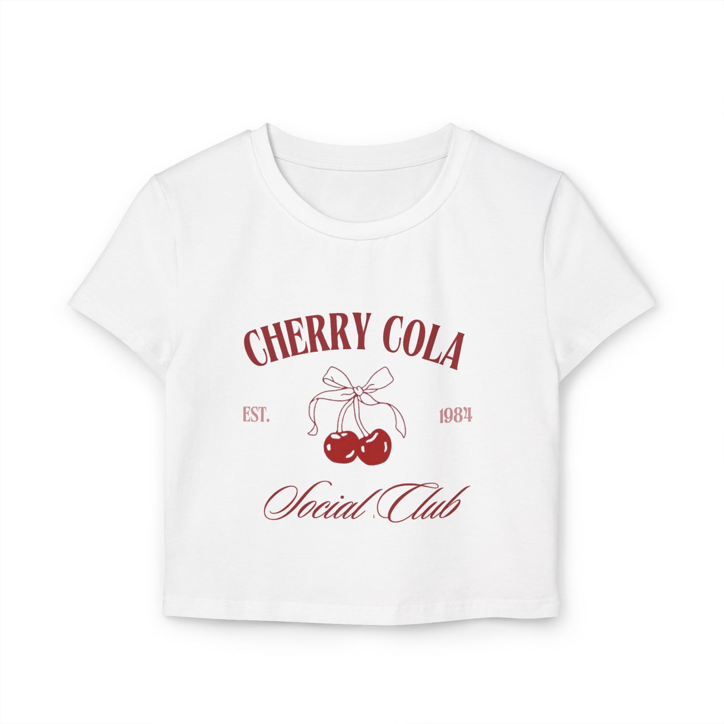 Retro 'Cherry Cola Social Club' Vintage Style Crop Top