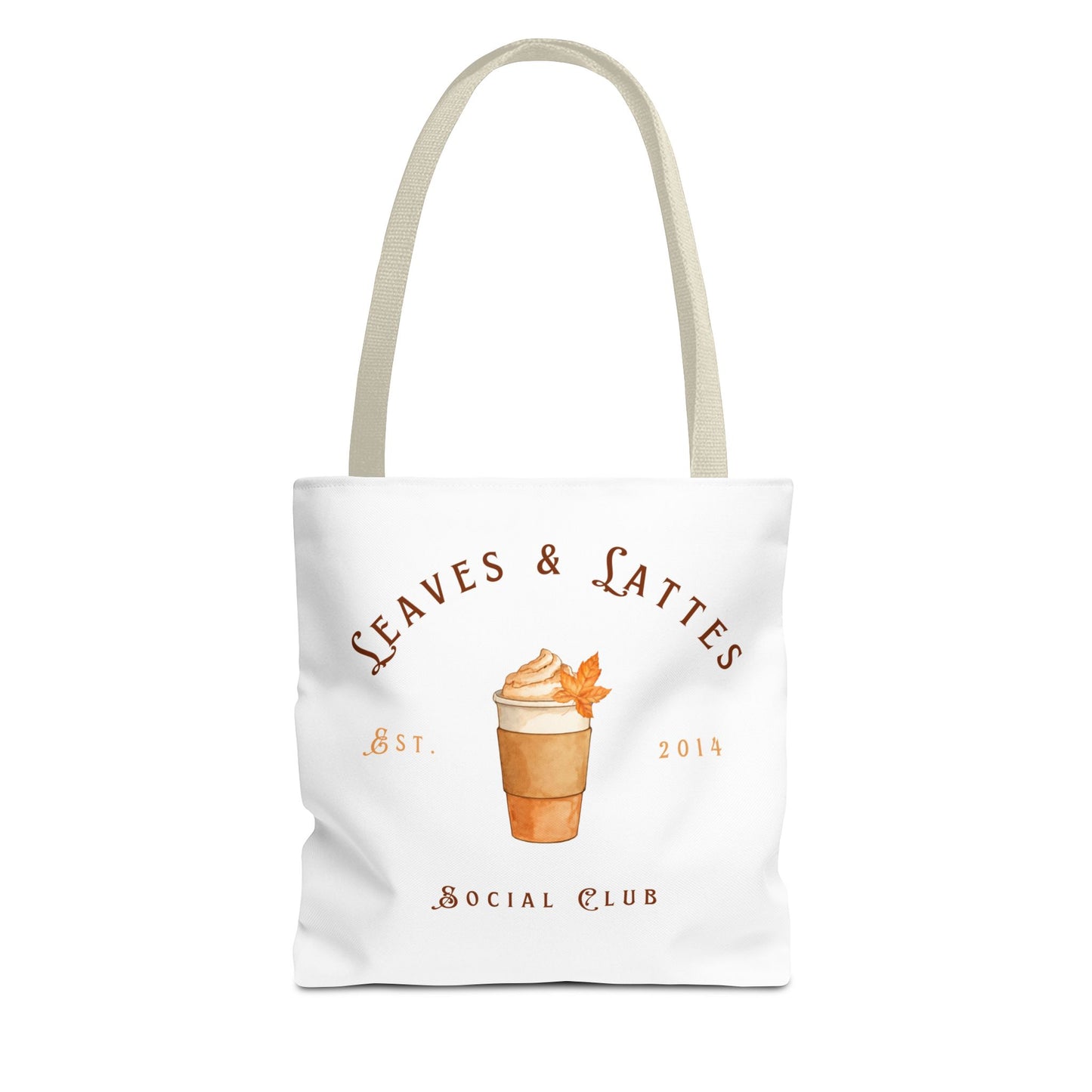 'Leaves & Lattes Social Club'- Eco-Friendly Canvas Tote bag