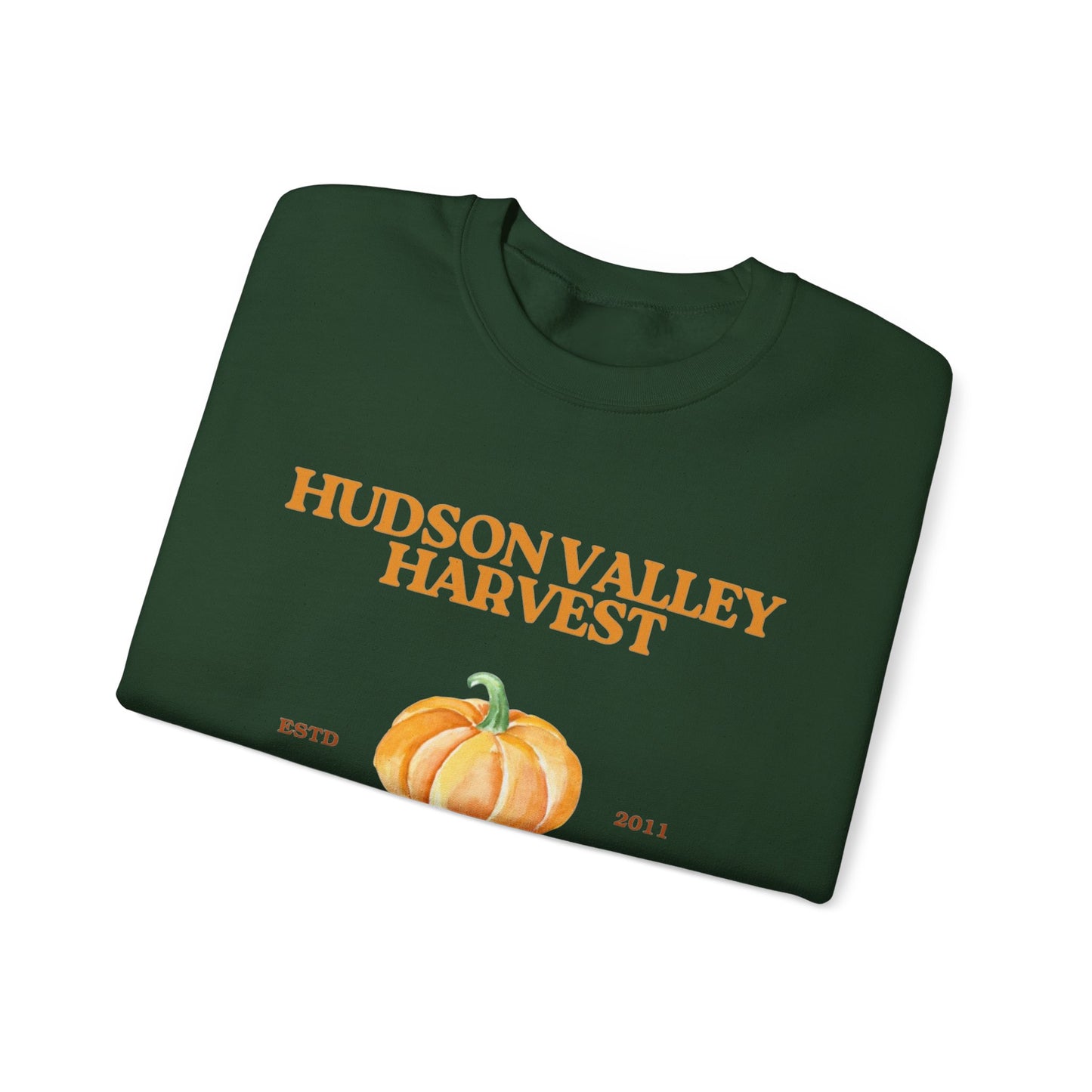 Hudson Valley Harvest Pumpkin Gilded Sweatshirt – Rustic Autumn Farm Style Crew Neck