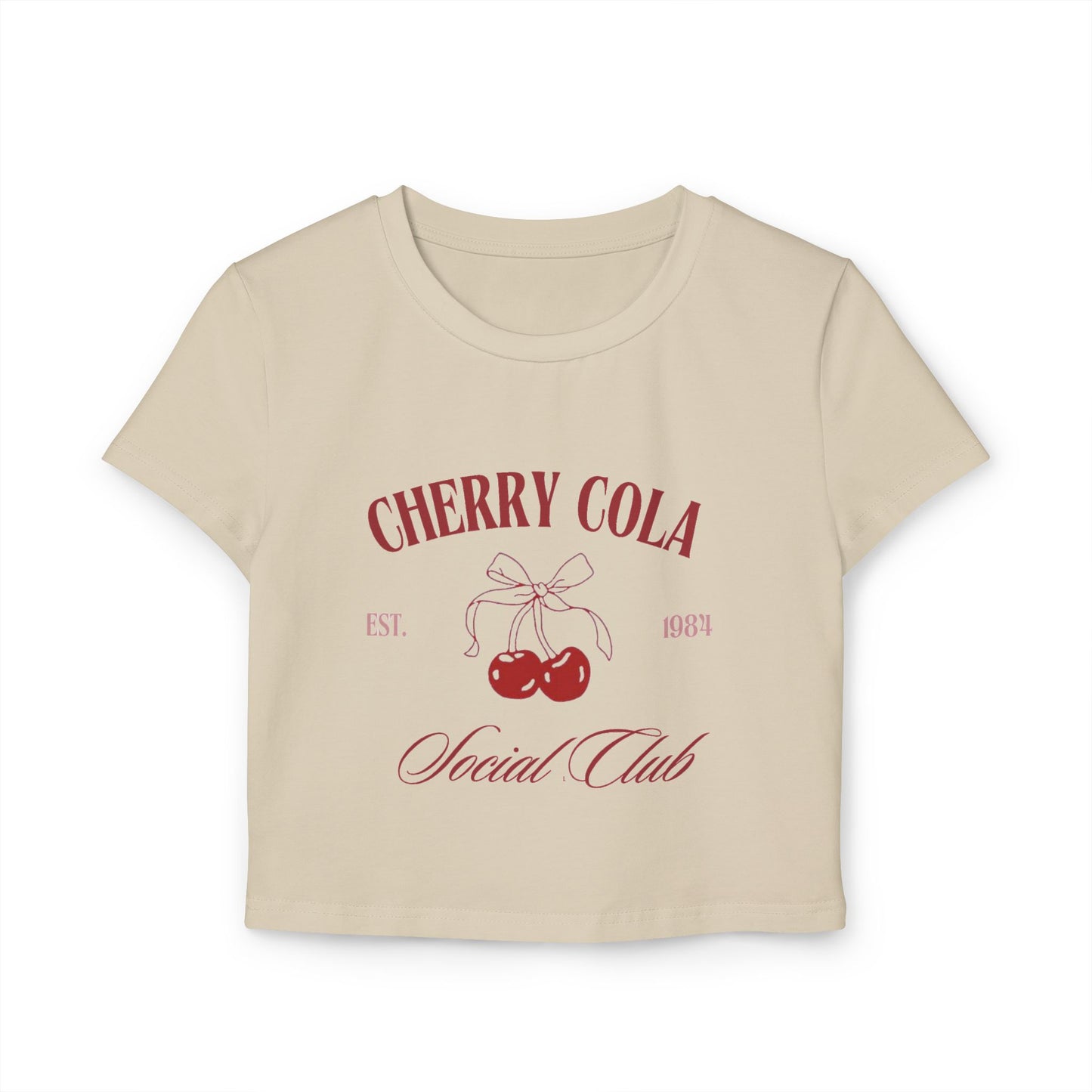Retro 'Cherry Cola Social Club' Vintage Style Crop Top
