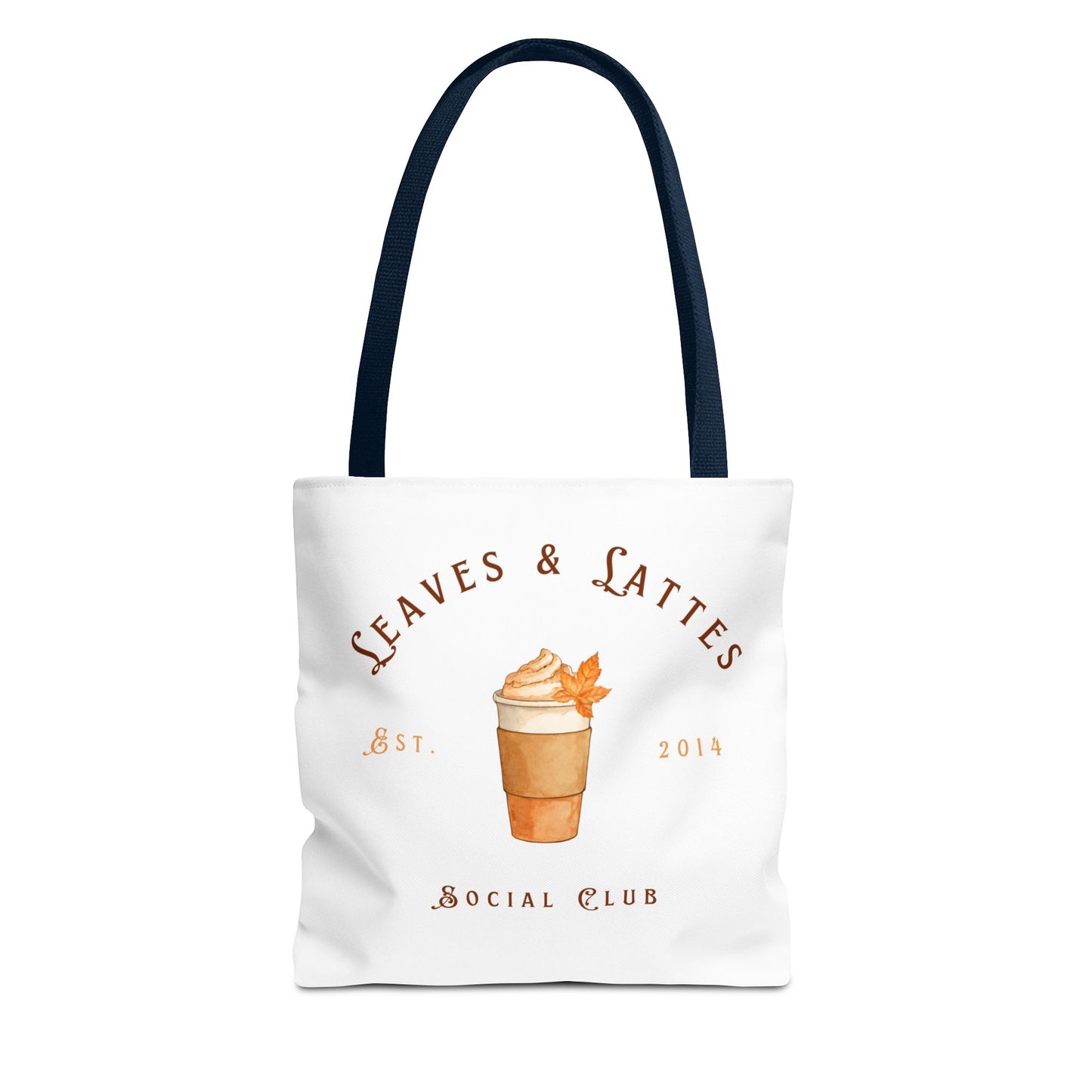 'Leaves & Lattes Social Club'- Eco-Friendly Canvas Tote bag