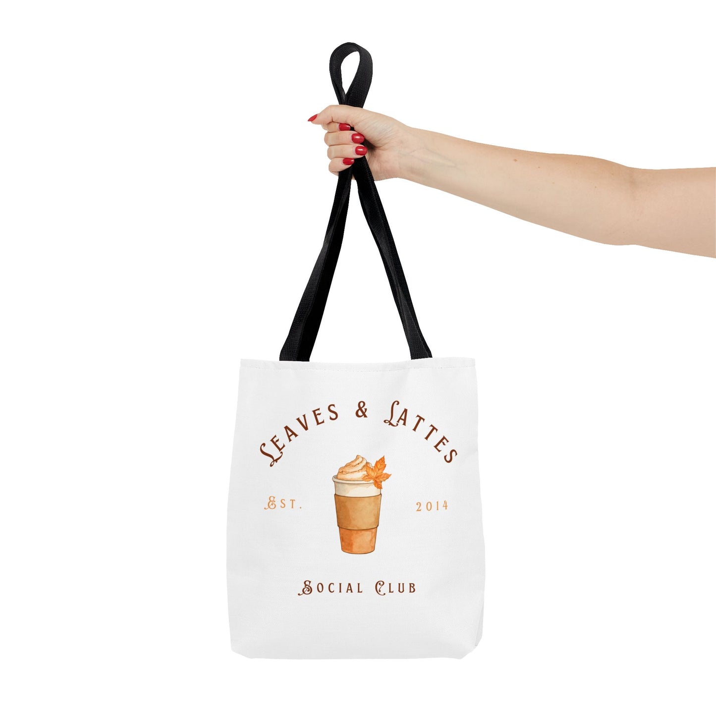 'Leaves & Lattes Social Club'- Eco-Friendly Canvas Tote bag