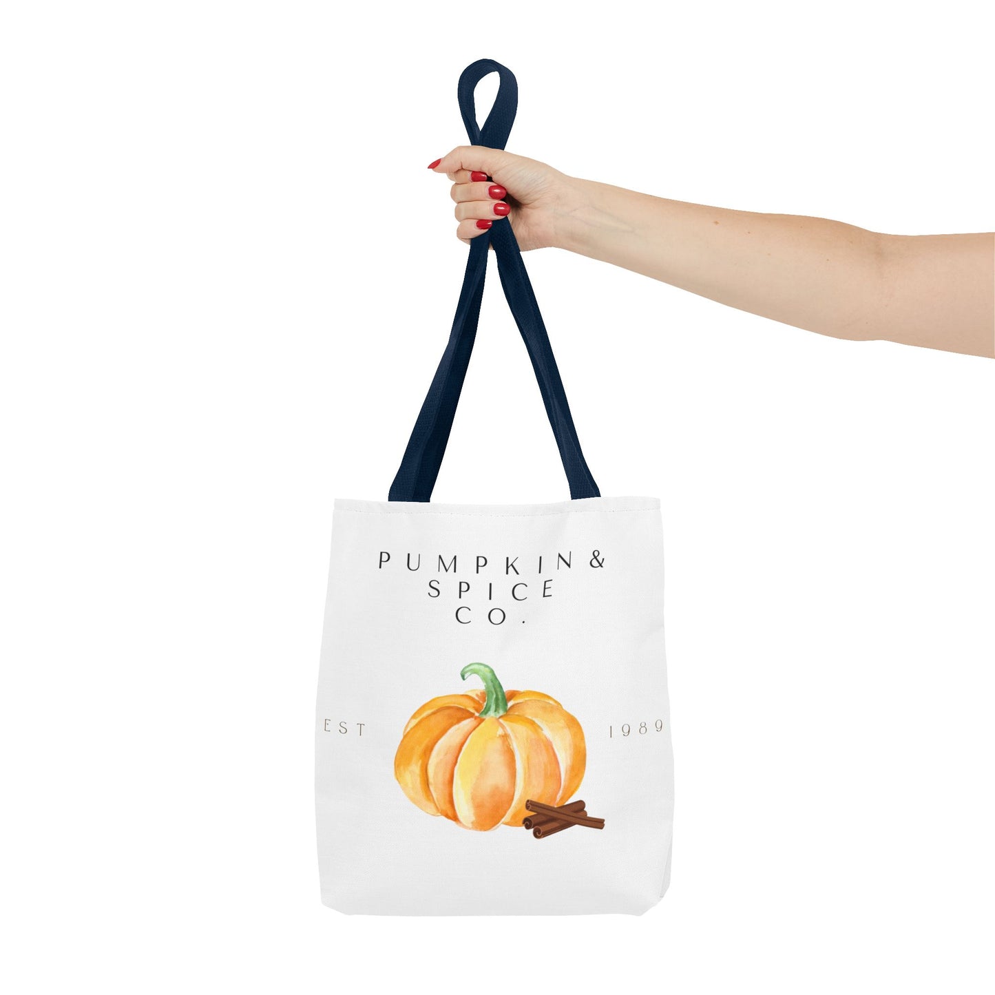 'Pumpkin & Spice Co.' Canvas Tote – Autumn Watercolor Edition
