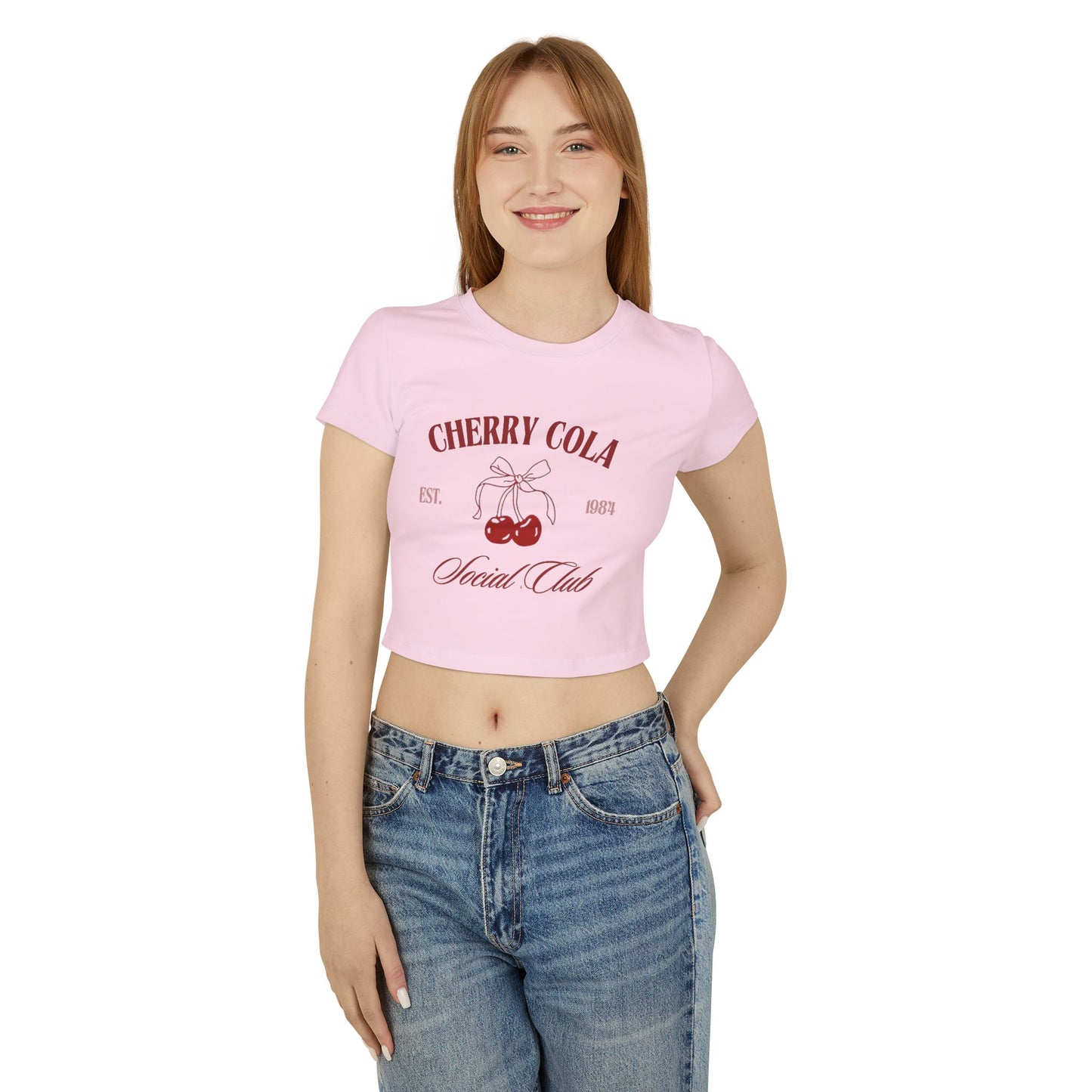 Retro 'Cherry Cola Social Club' Vintage Style Crop Top