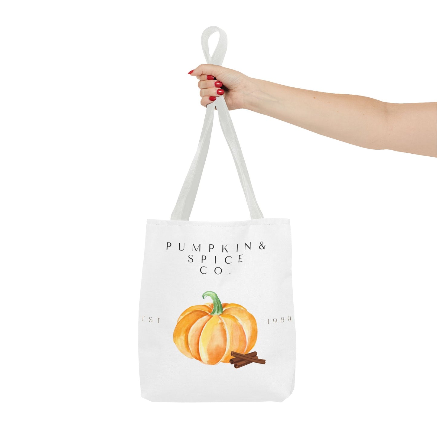'Pumpkin & Spice Co.' Canvas Tote – Autumn Watercolor Edition