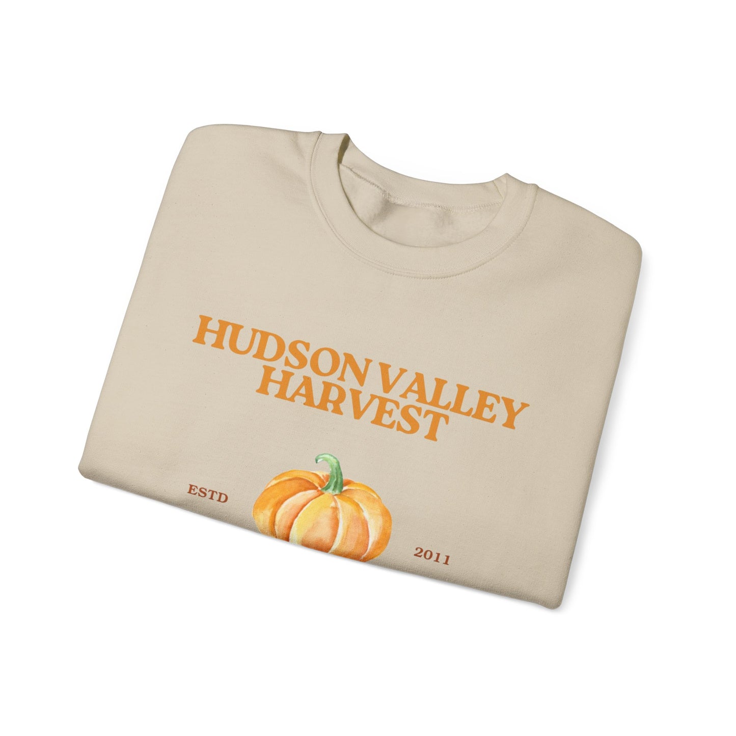 Hudson Valley Harvest Pumpkin Gilded Sweatshirt – Rustic Autumn Farm Style Crew Neck