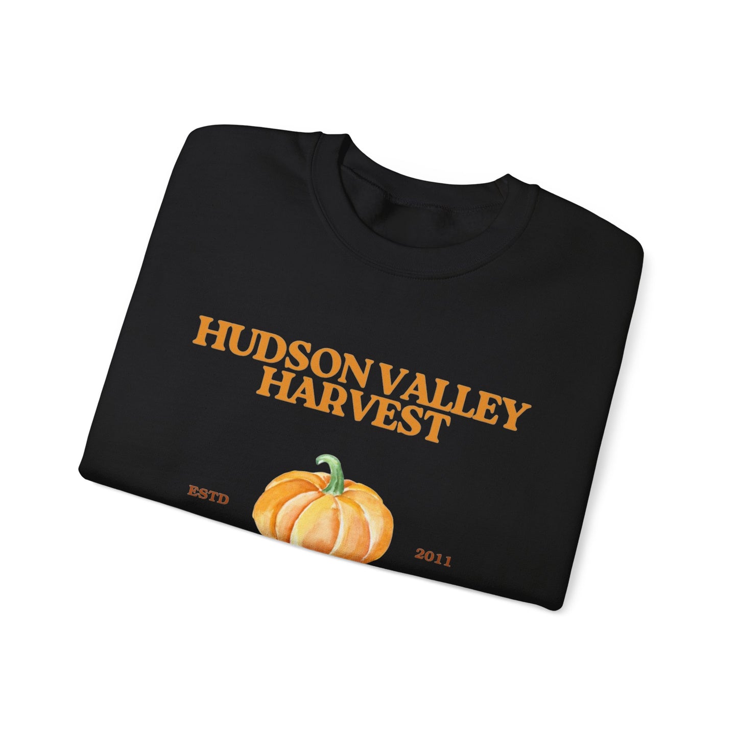 Hudson Valley Harvest Pumpkin Gilded Sweatshirt – Rustic Autumn Farm Style Crew Neck