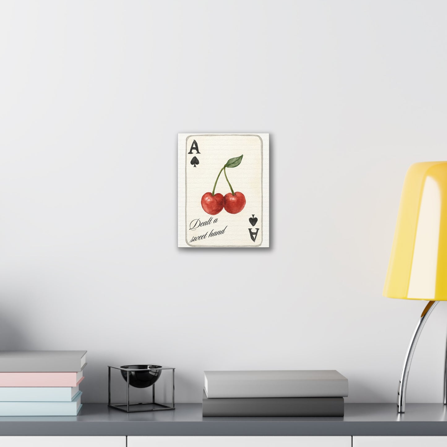 "Dealt a Sweet Hand" – Ace of Spades Cherry Art Print Wall Decor