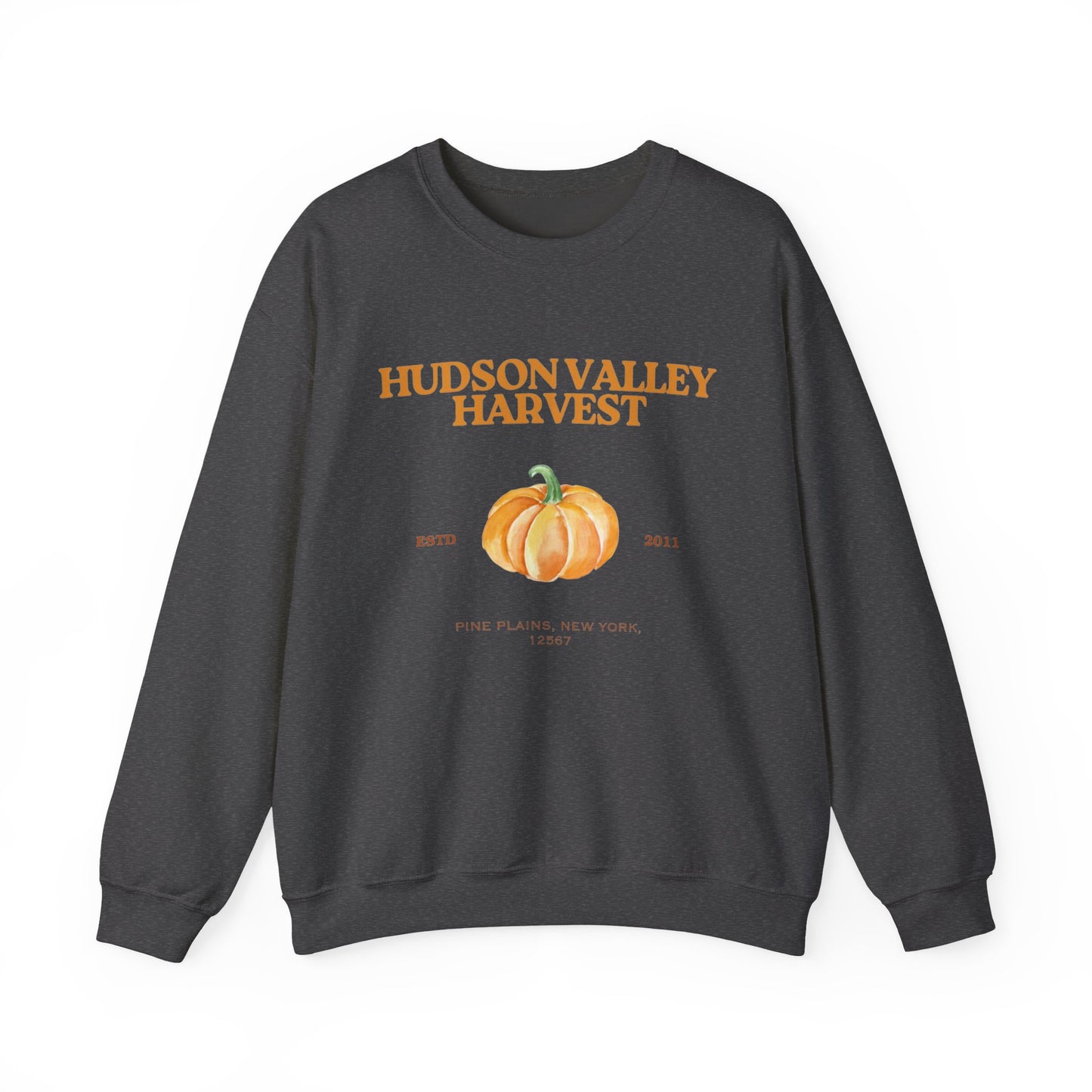 Hudson Valley Harvest Pumpkin Gilded Sweatshirt – Rustic Autumn Farm Style Crew Neck