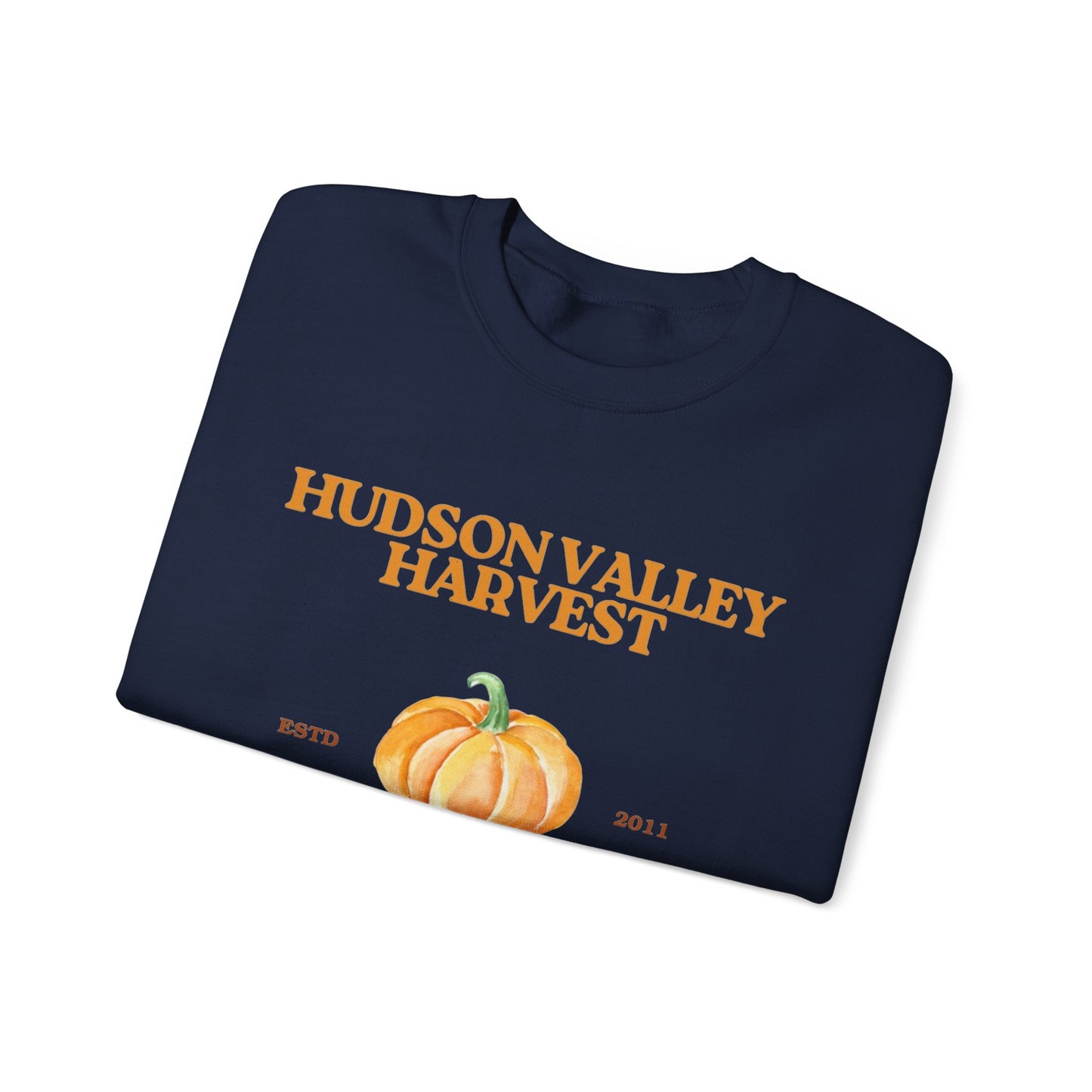 Hudson Valley Harvest Pumpkin Gilded Sweatshirt – Rustic Autumn Farm Style Crew Neck