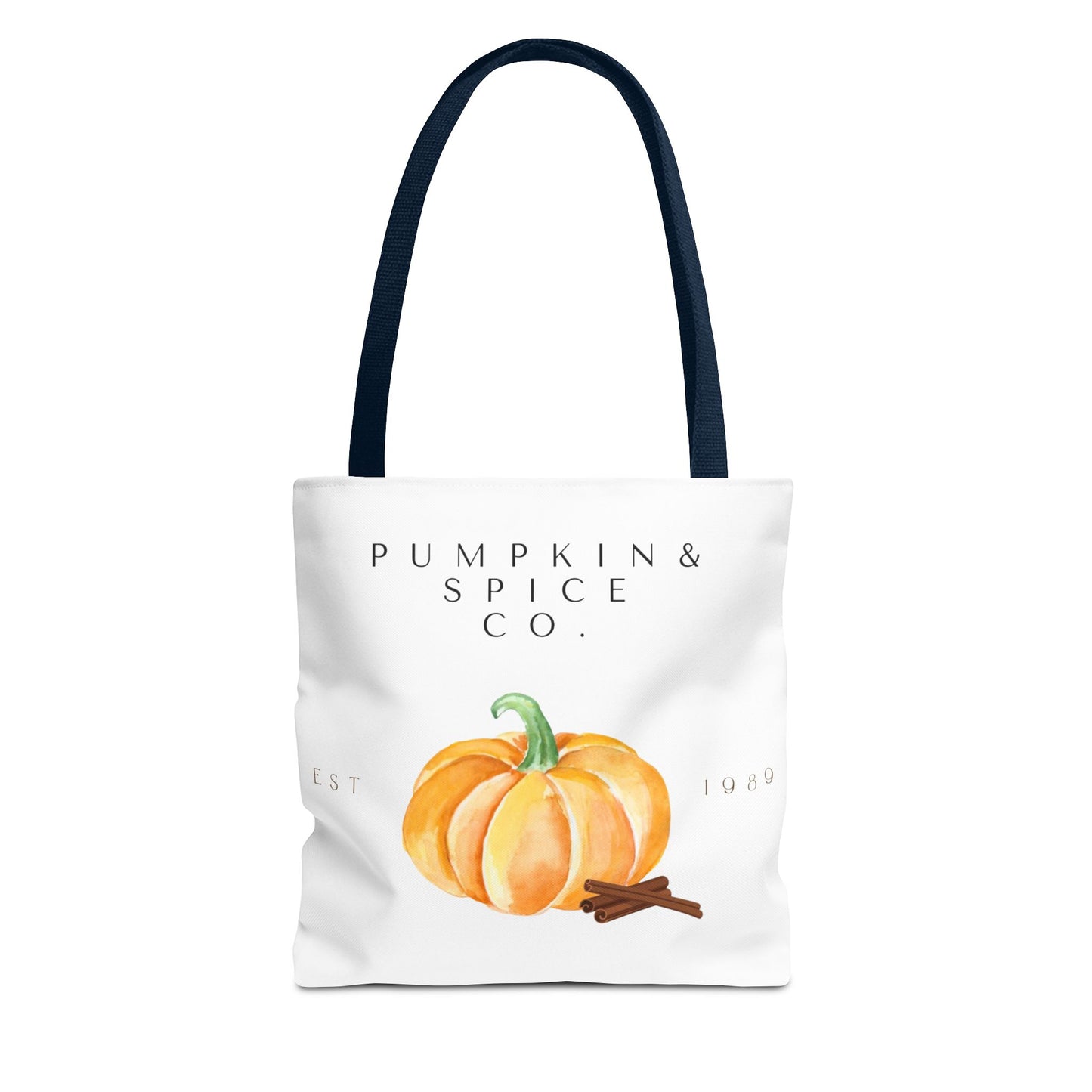 'Pumpkin & Spice Co.' Canvas Tote – Autumn Watercolor Edition