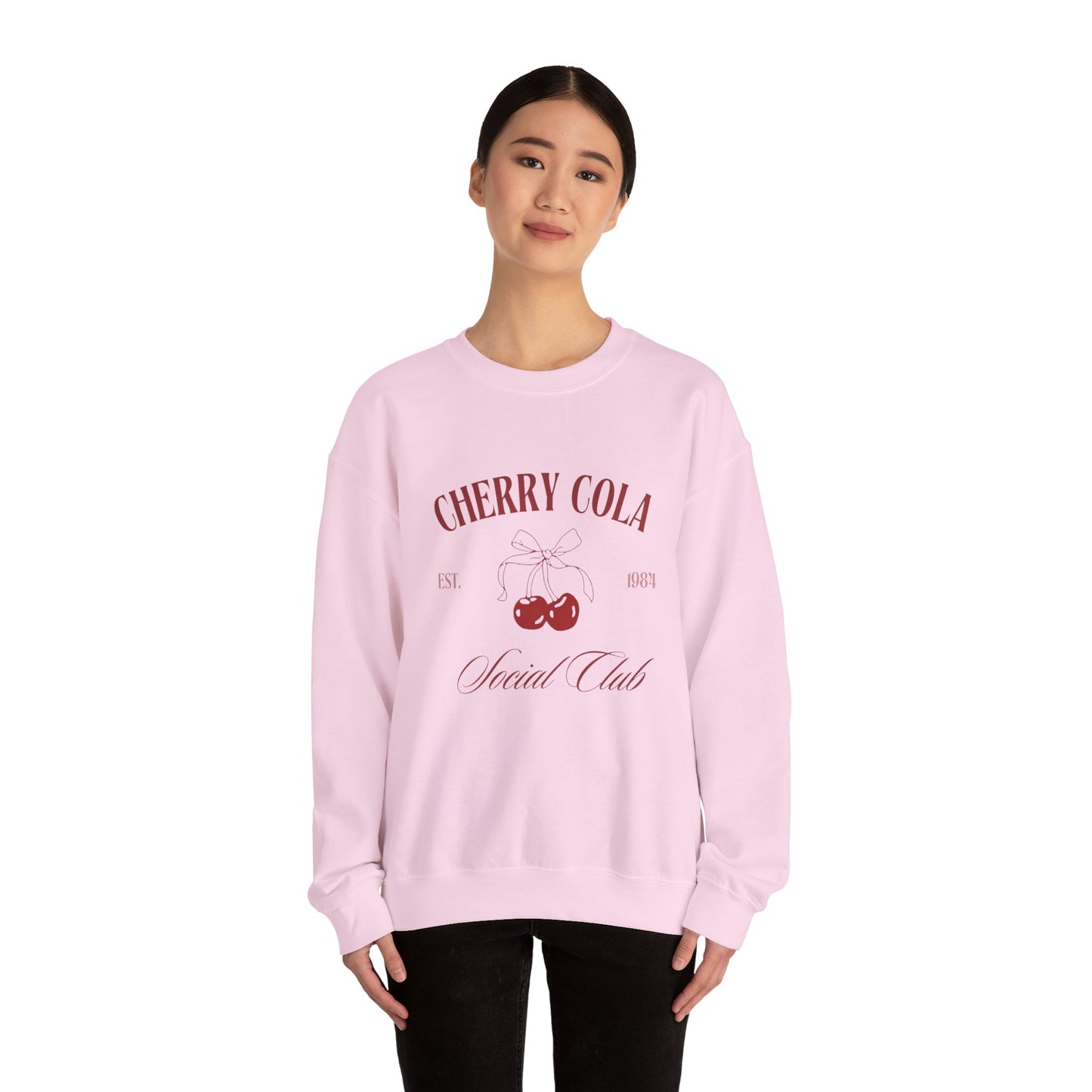 Unisex Cherry Cola Social Club Vintage Sweatshirt – Cozy Retro Aesthetic Crewneck