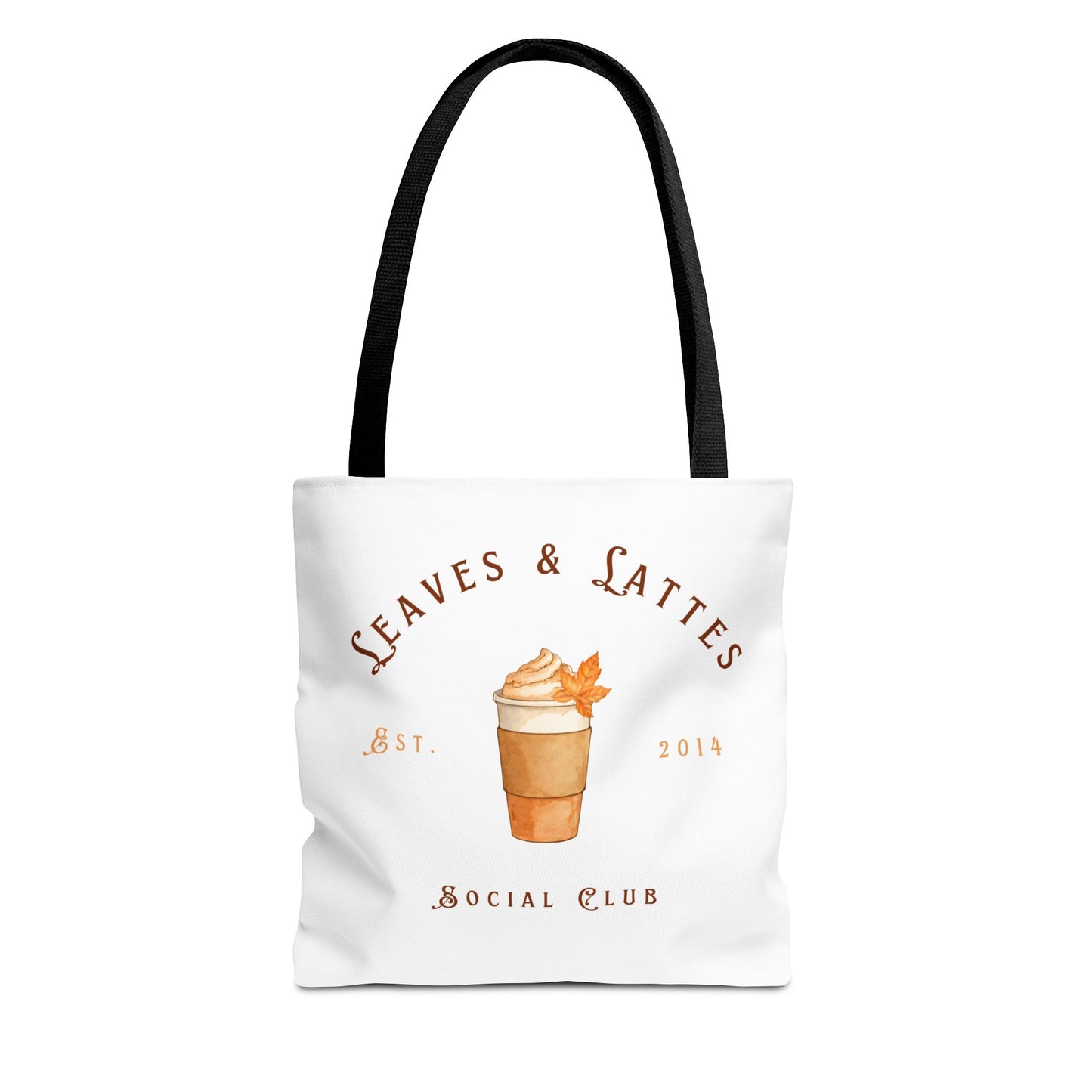 'Leaves & Lattes Social Club'- Eco-Friendly Canvas Tote bag
