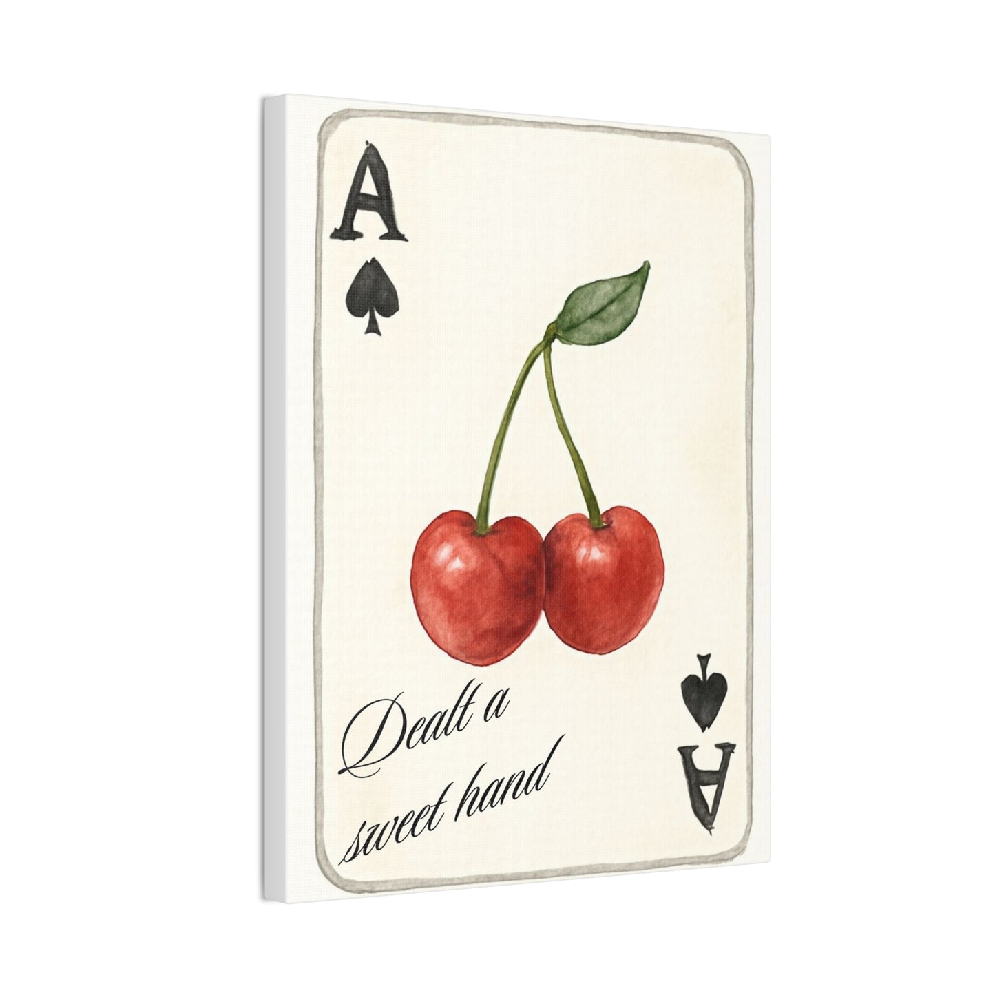 "Dealt a Sweet Hand" – Ace of Spades Cherry Art Print Wall Decor