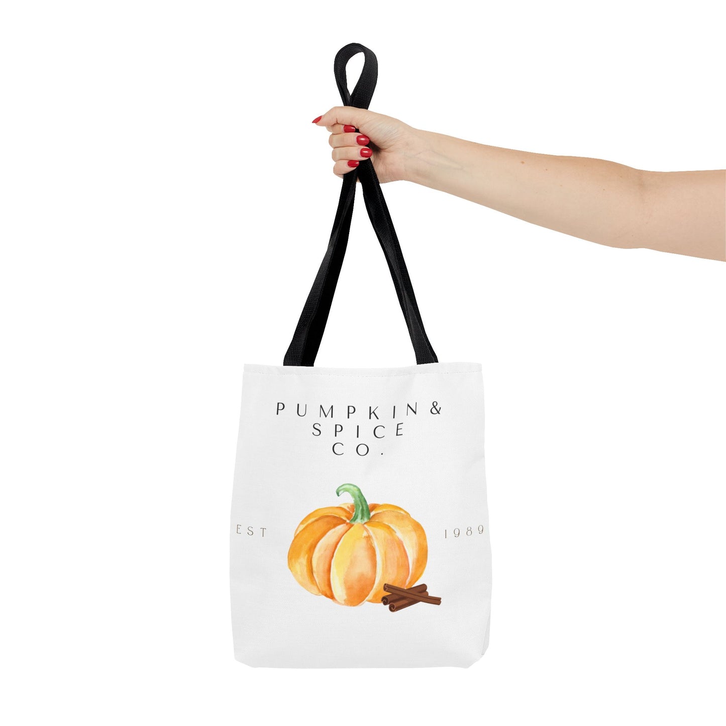 'Pumpkin & Spice Co.' Canvas Tote – Autumn Watercolor Edition