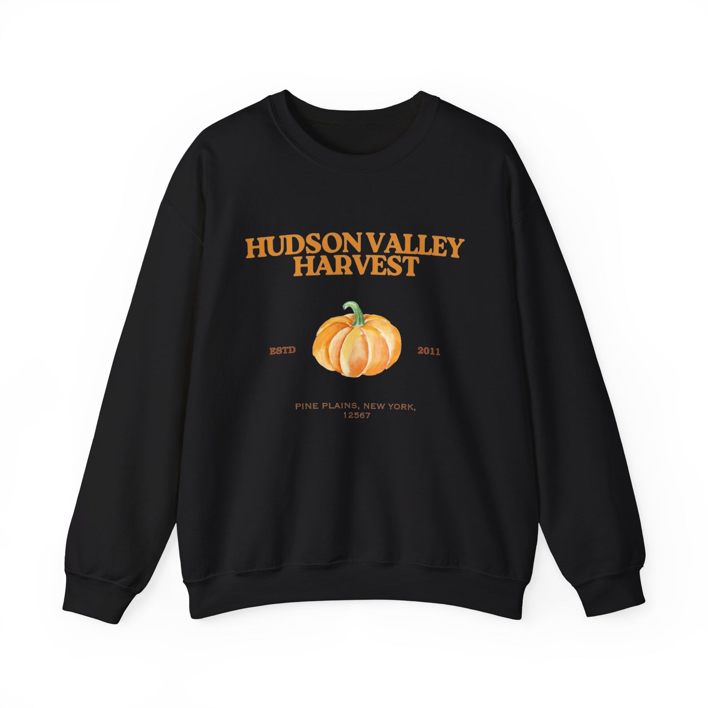 Hudson Valley Harvest Pumpkin Gilded Sweatshirt – Rustic Autumn Farm Style Crew Neck