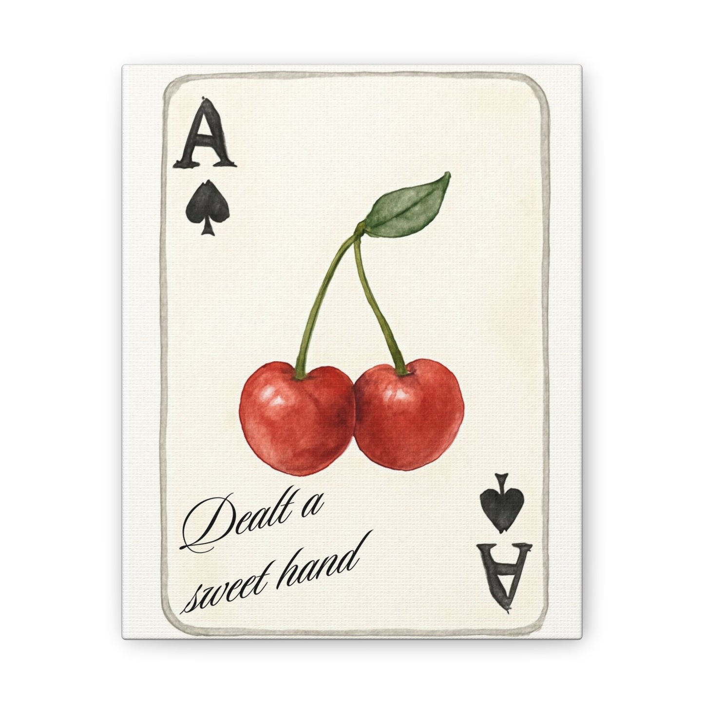 "Dealt a Sweet Hand" – Ace of Spades Cherry Art Print Wall Decor