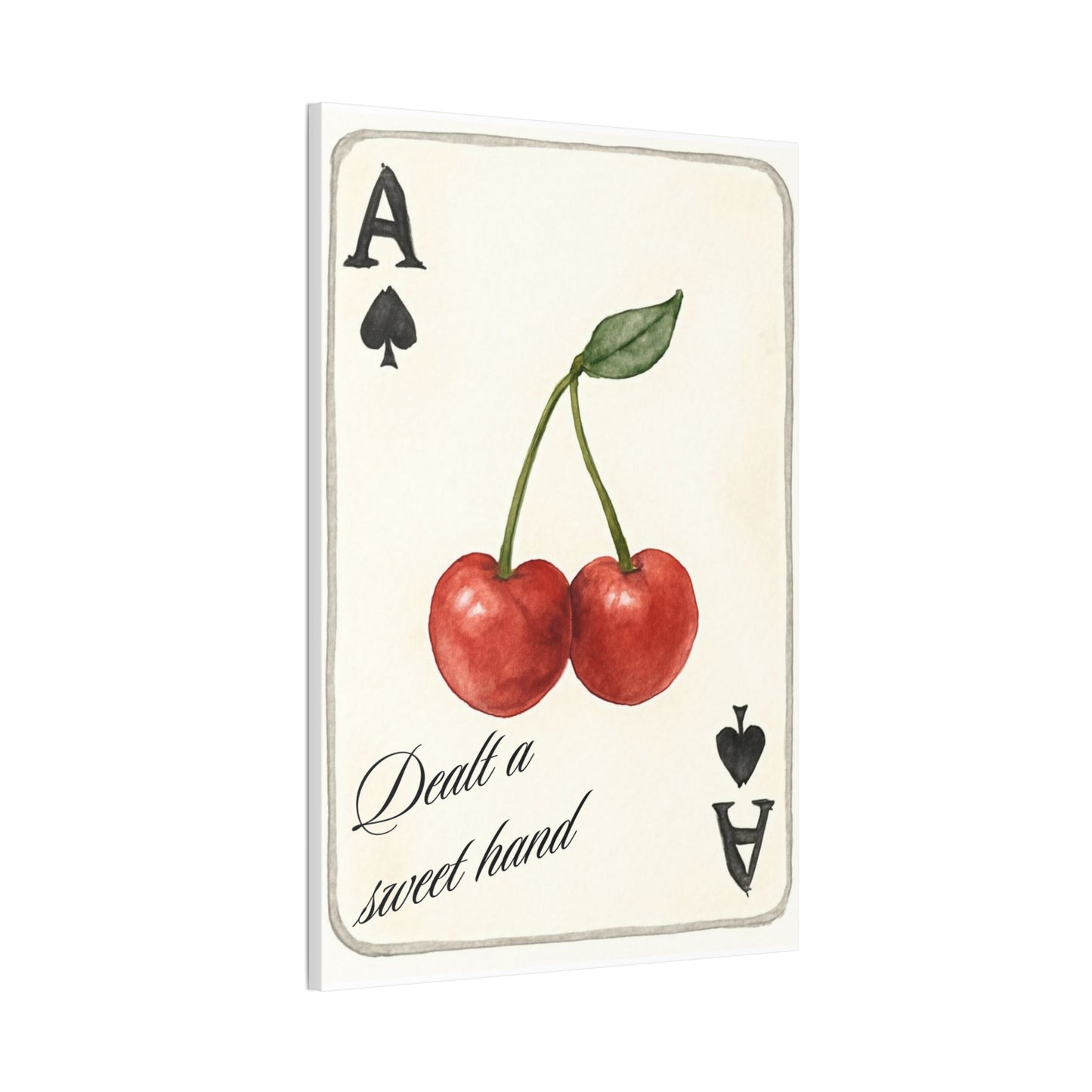 "Dealt a Sweet Hand" – Ace of Spades Cherry Art Print Wall Decor