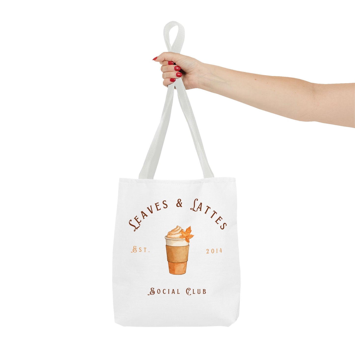'Leaves & Lattes Social Club'- Eco-Friendly Canvas Tote bag