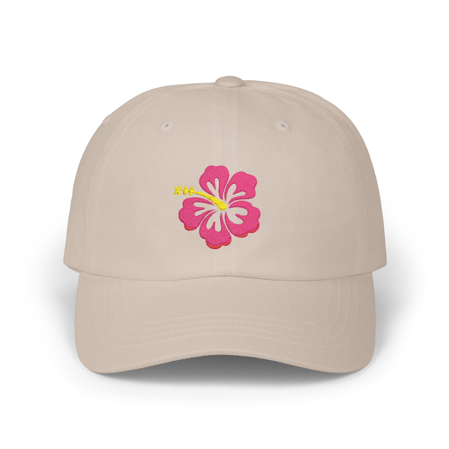 Embroidered Hibiscus Flower Cap