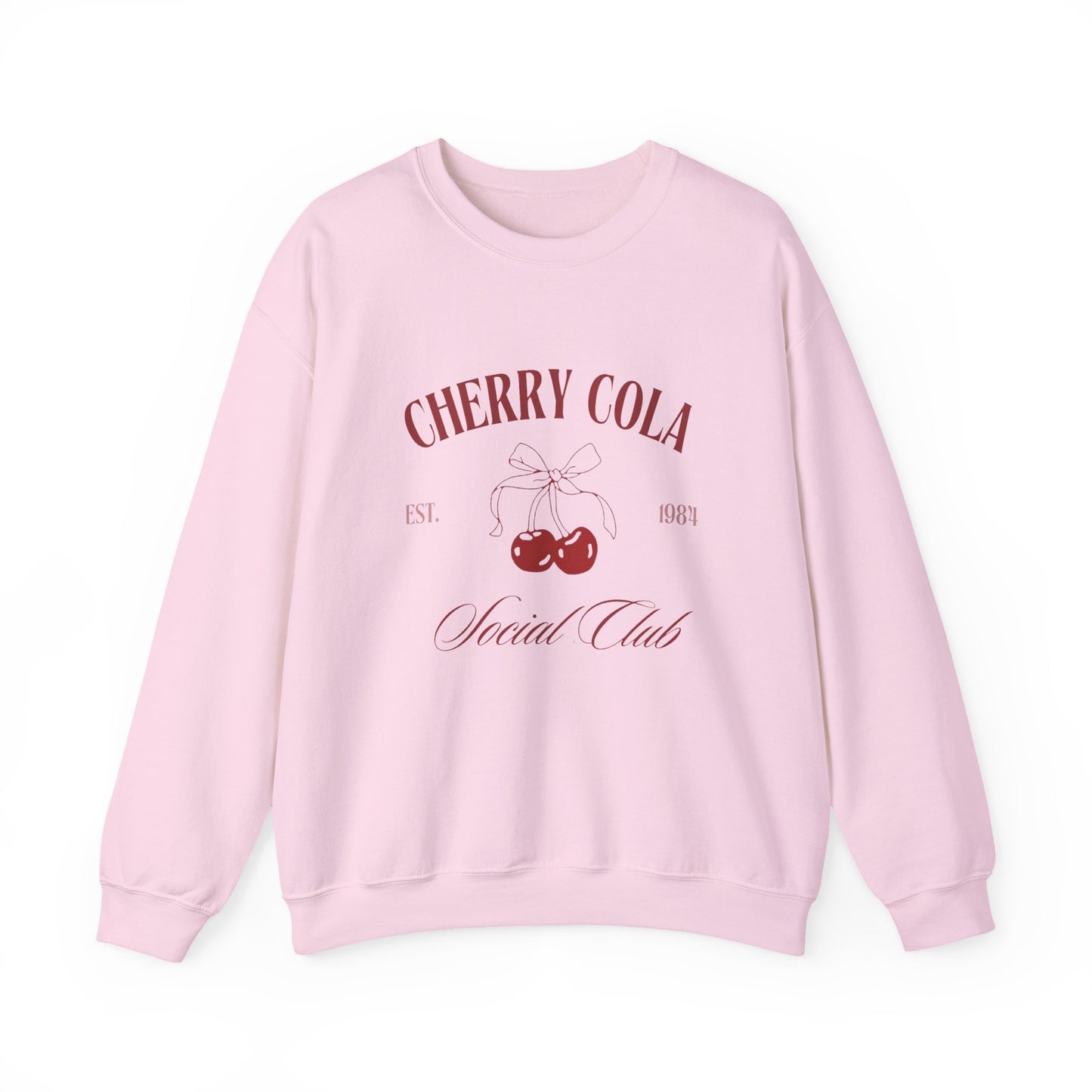 Unisex Cherry Cola Social Club Vintage Sweatshirt – Cozy Retro Aesthetic Crewneck