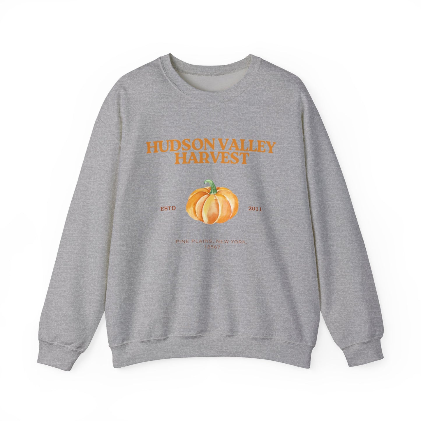 Hudson Valley Harvest Pumpkin Gilded Sweatshirt – Rustic Autumn Farm Style Crew Neck