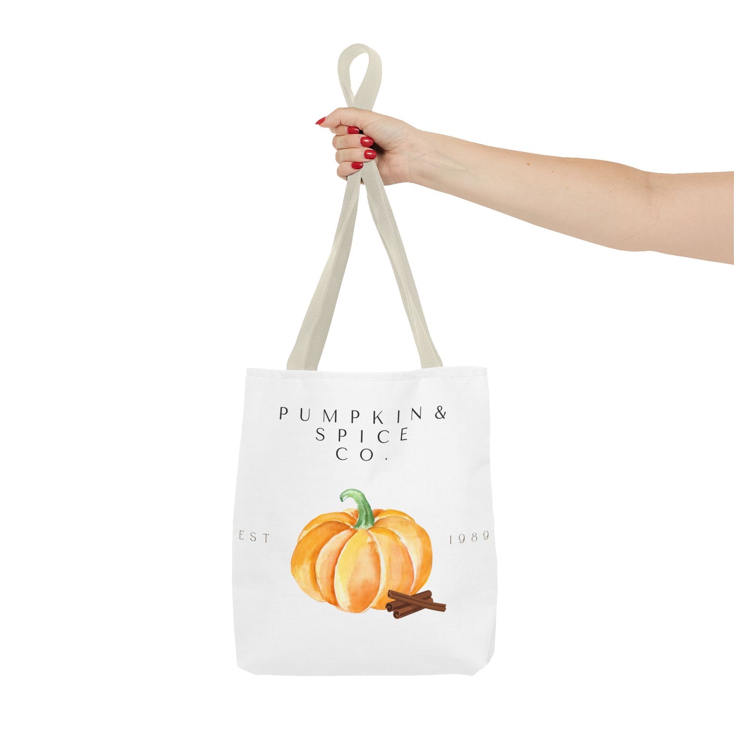 'Pumpkin & Spice Co.' Canvas Tote – Autumn Watercolor Edition