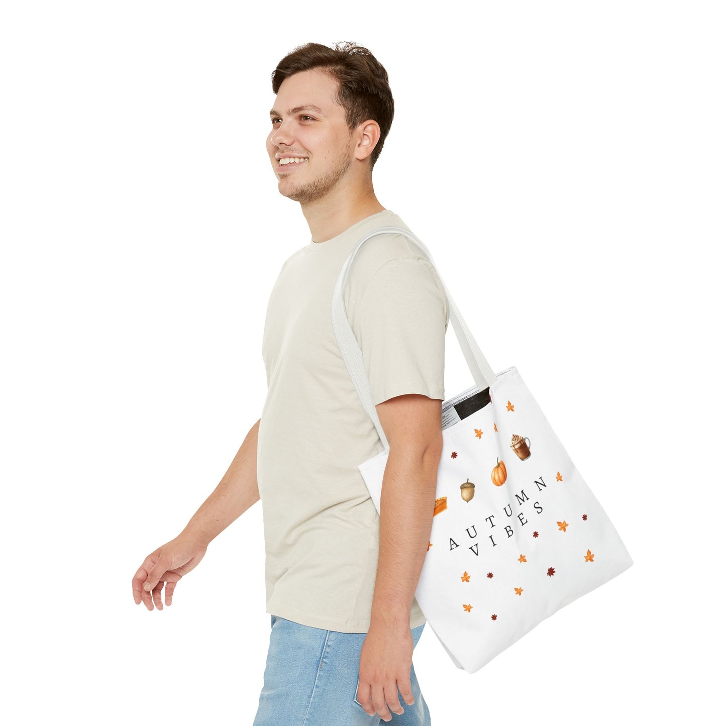 'Autumn Vibes' Canvas Tote – Cozy Seasonal Essential