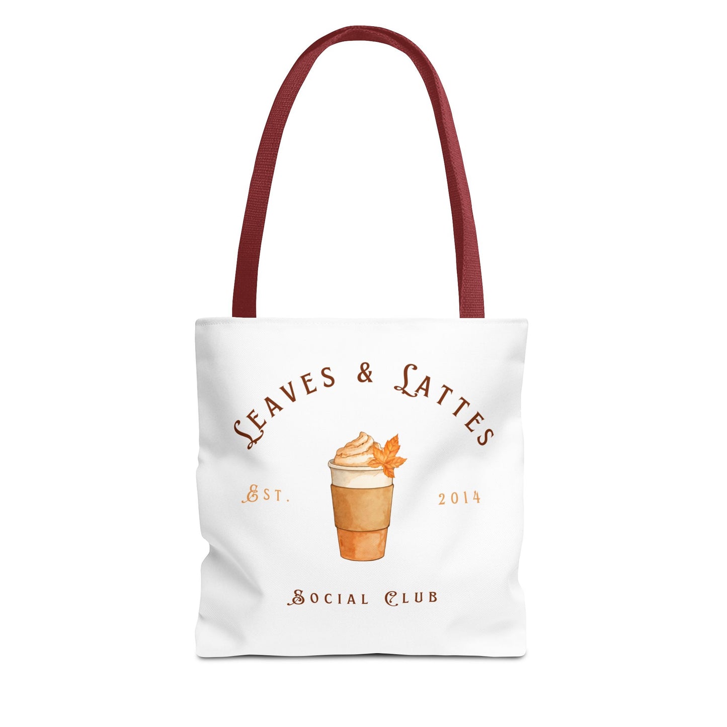 'Leaves & Lattes Social Club'- Eco-Friendly Canvas Tote bag