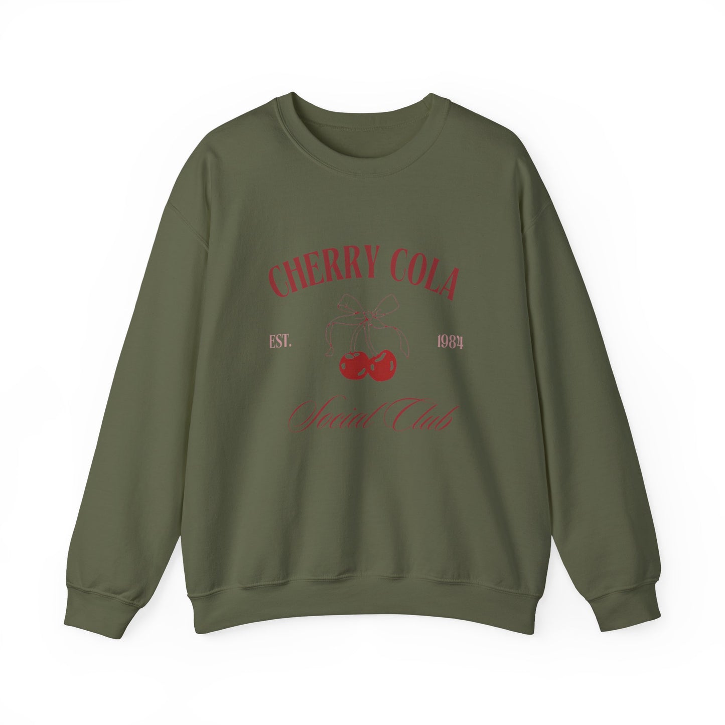 Unisex Cherry Cola Social Club Vintage Sweatshirt – Cozy Retro Aesthetic Crewneck