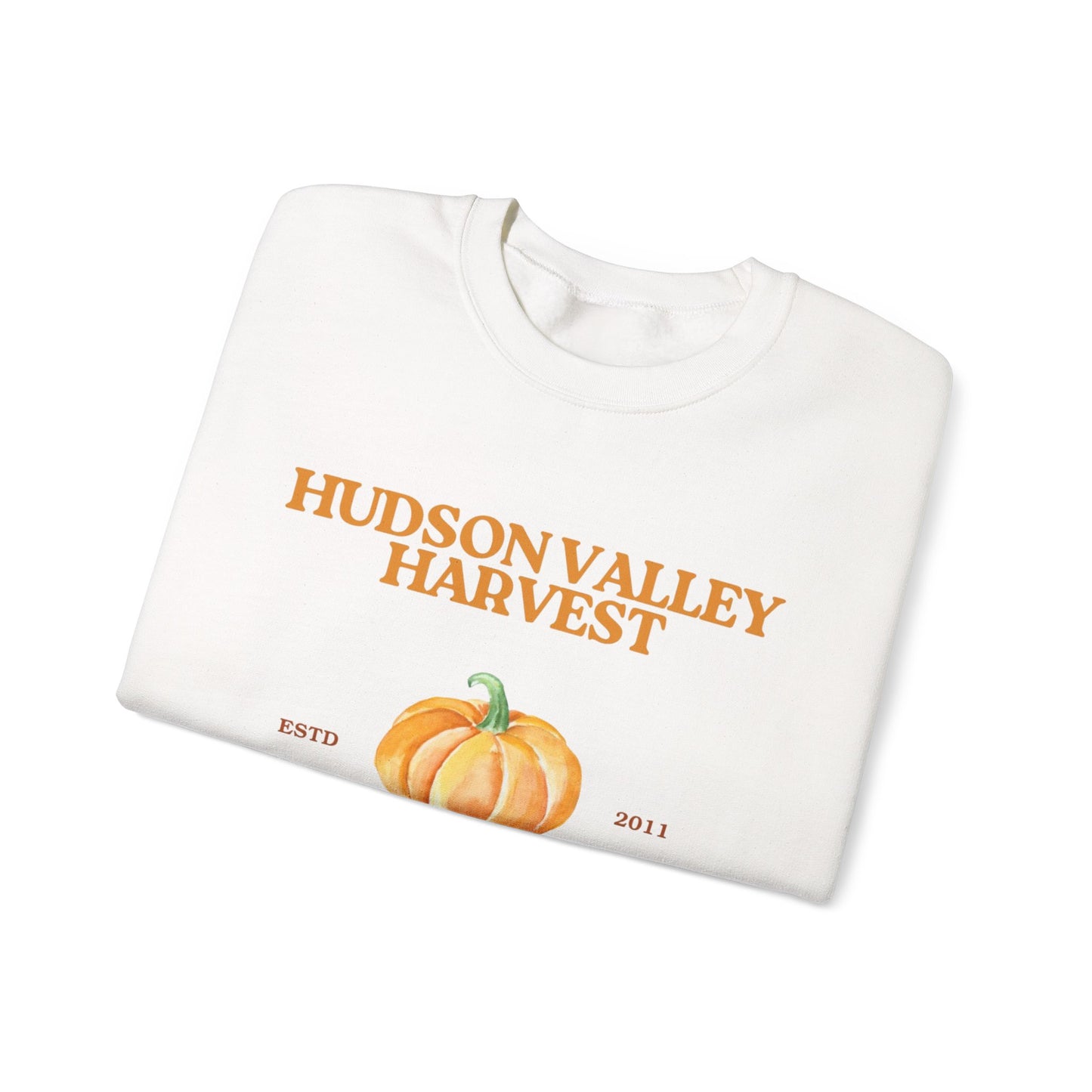 Hudson Valley Harvest Pumpkin Gilded Sweatshirt – Rustic Autumn Farm Style Crew Neck