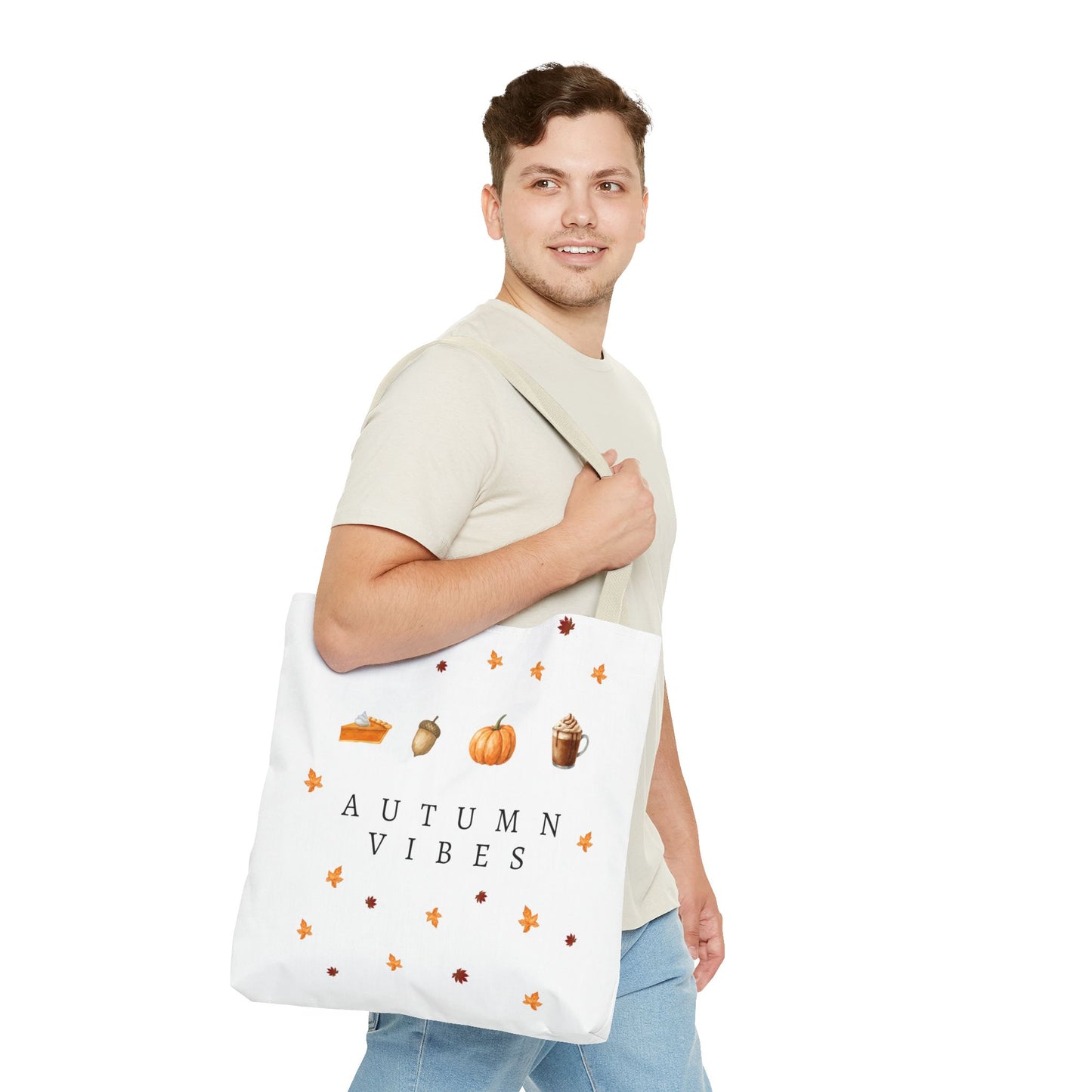 'Autumn Vibes' Canvas Tote – Cozy Seasonal Essential