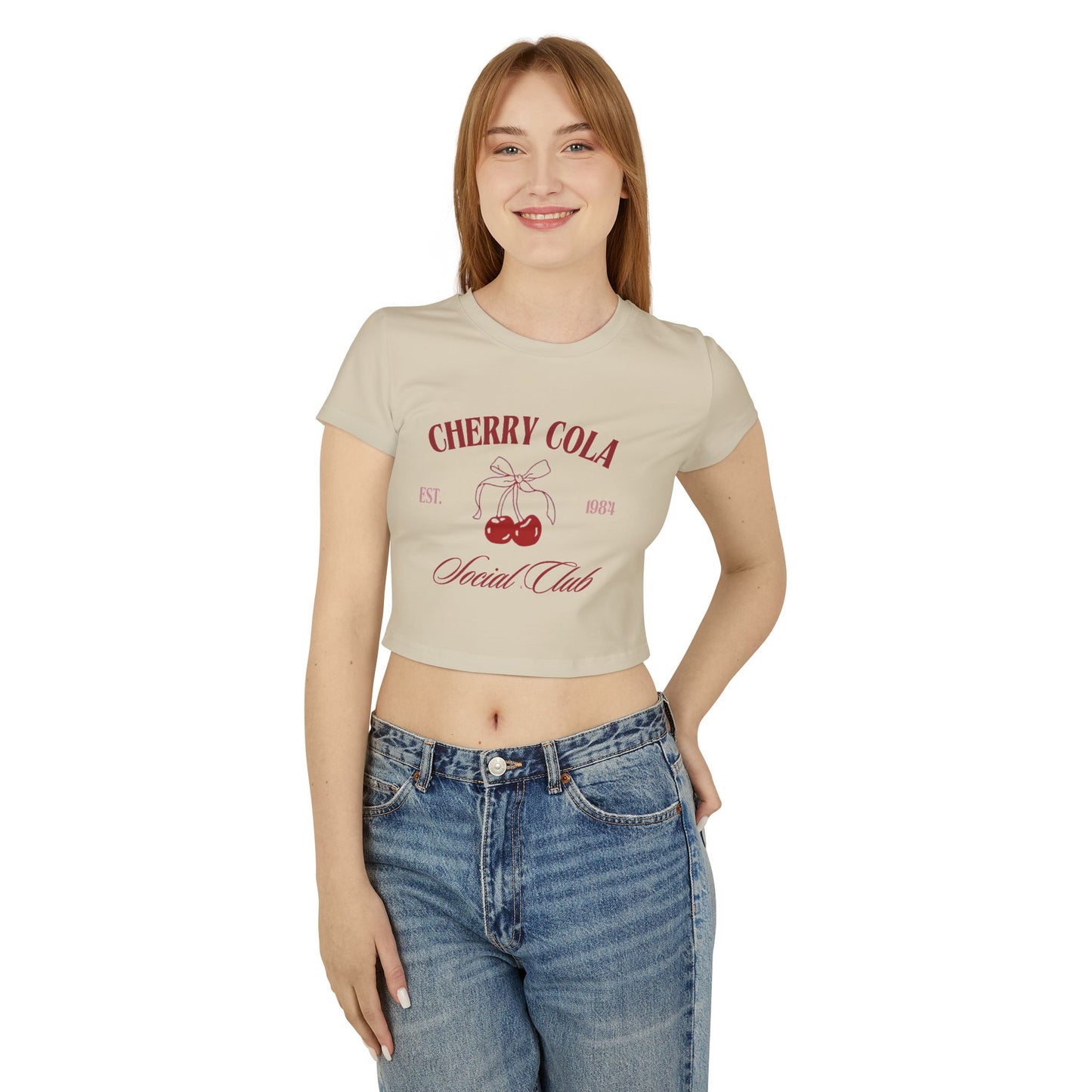Retro 'Cherry Cola Social Club' Vintage Style Crop Top