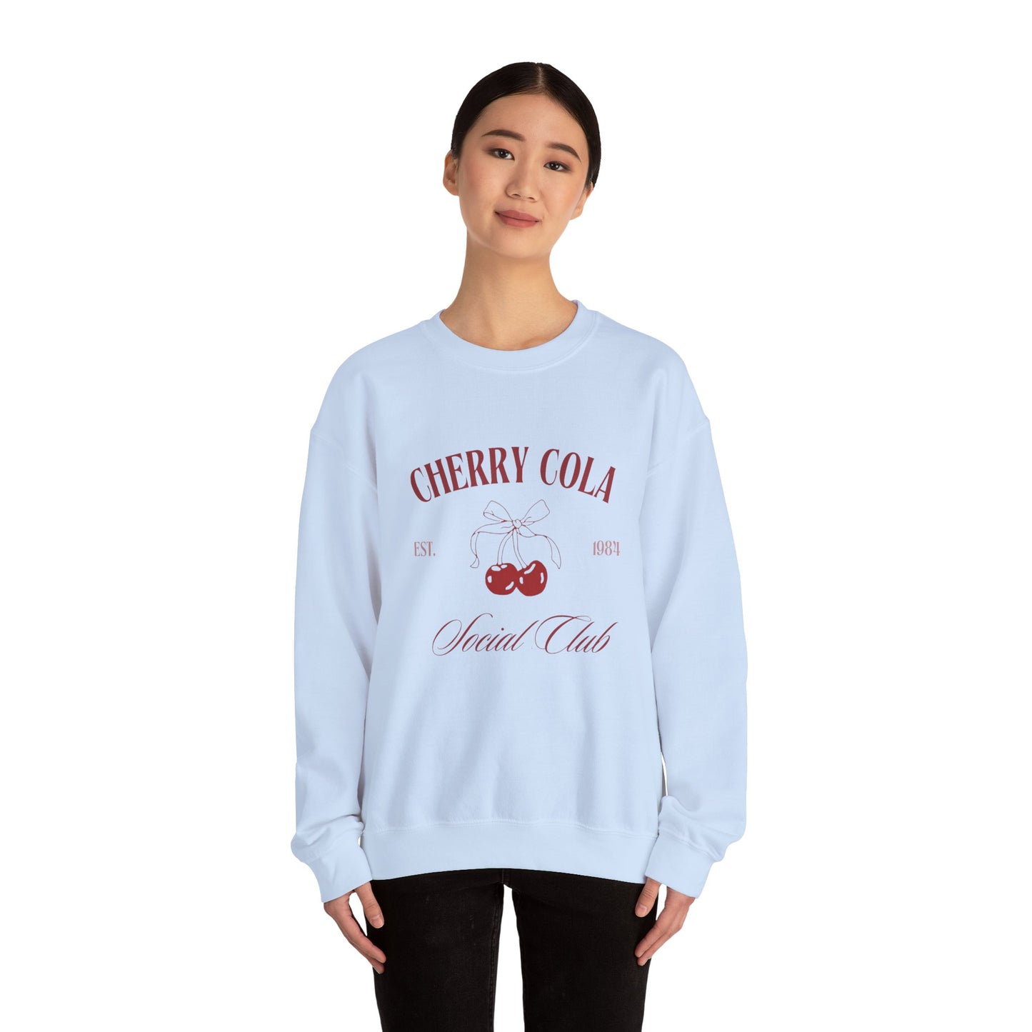 Unisex Cherry Cola Social Club Vintage Sweatshirt – Cozy Retro Aesthetic Crewneck