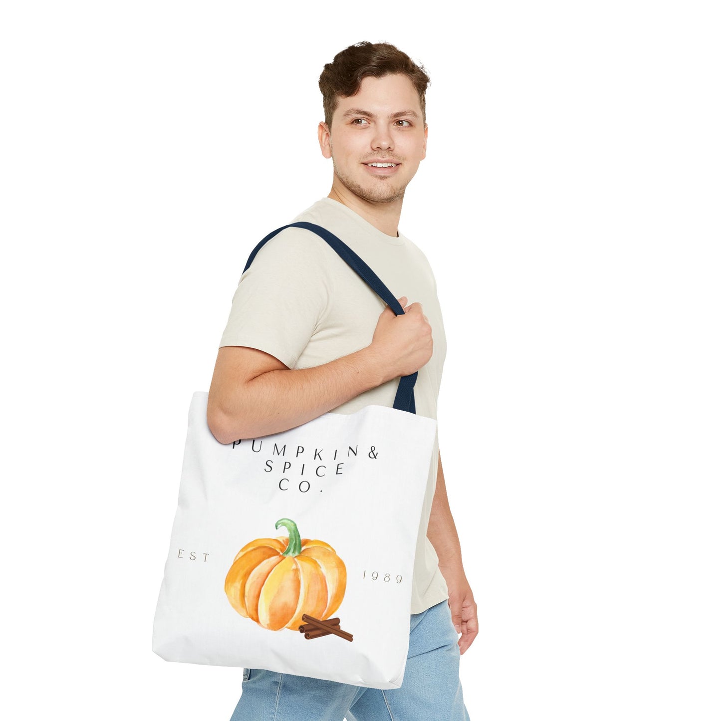 'Pumpkin & Spice Co.' Canvas Tote – Autumn Watercolor Edition