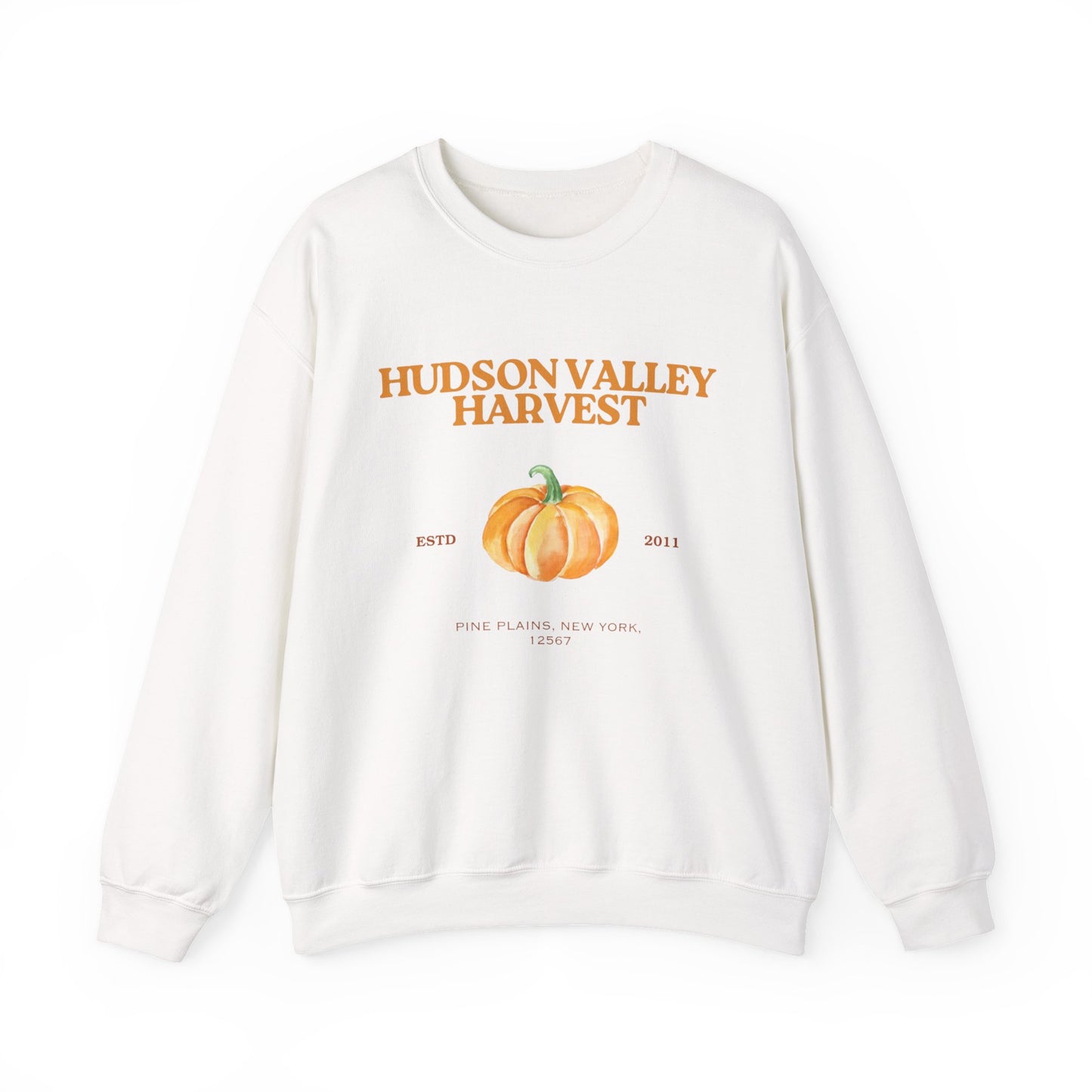 Hudson Valley Harvest Pumpkin Gilded Sweatshirt – Rustic Autumn Farm Style Crew Neck