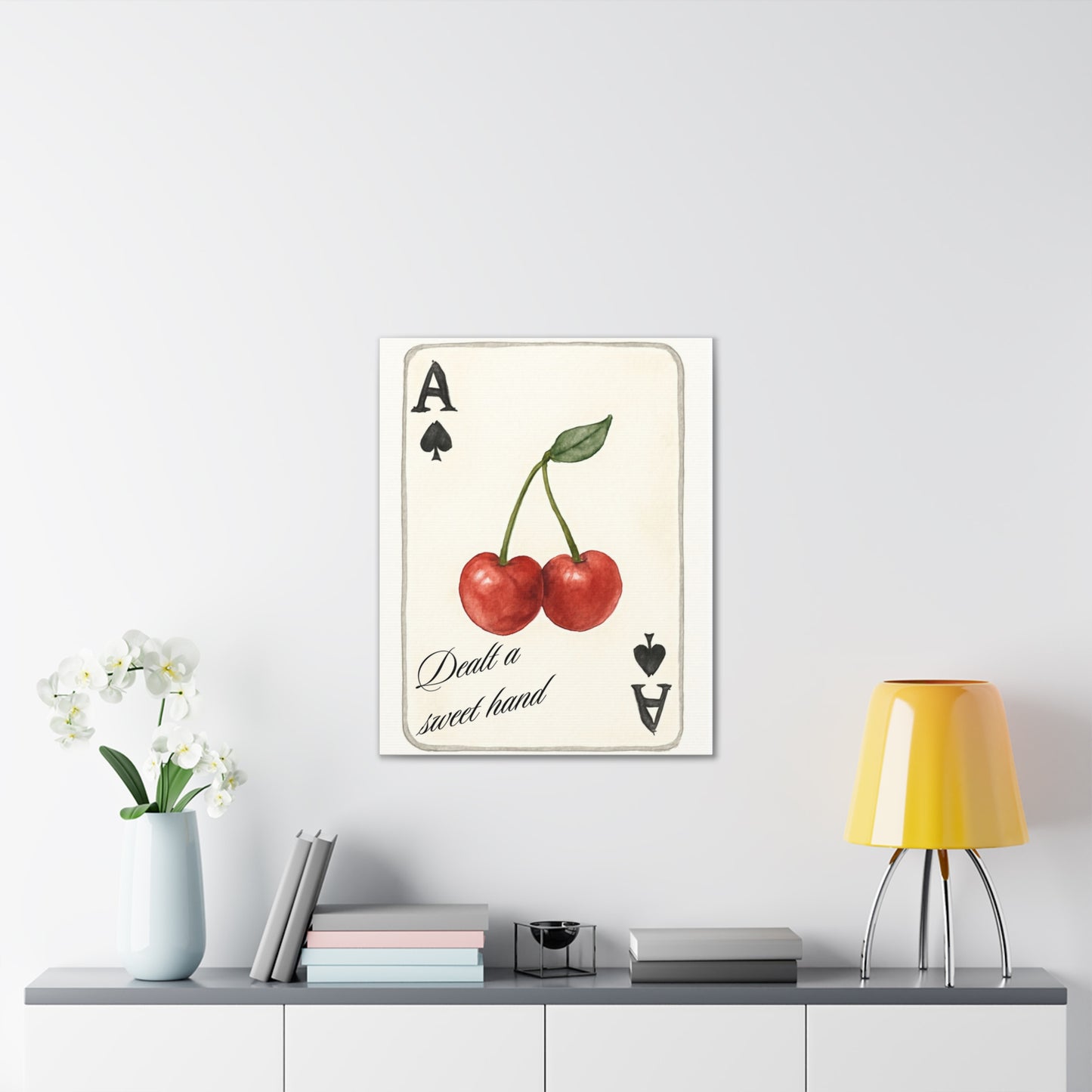 "Dealt a Sweet Hand" – Ace of Spades Cherry Art Print Wall Decor