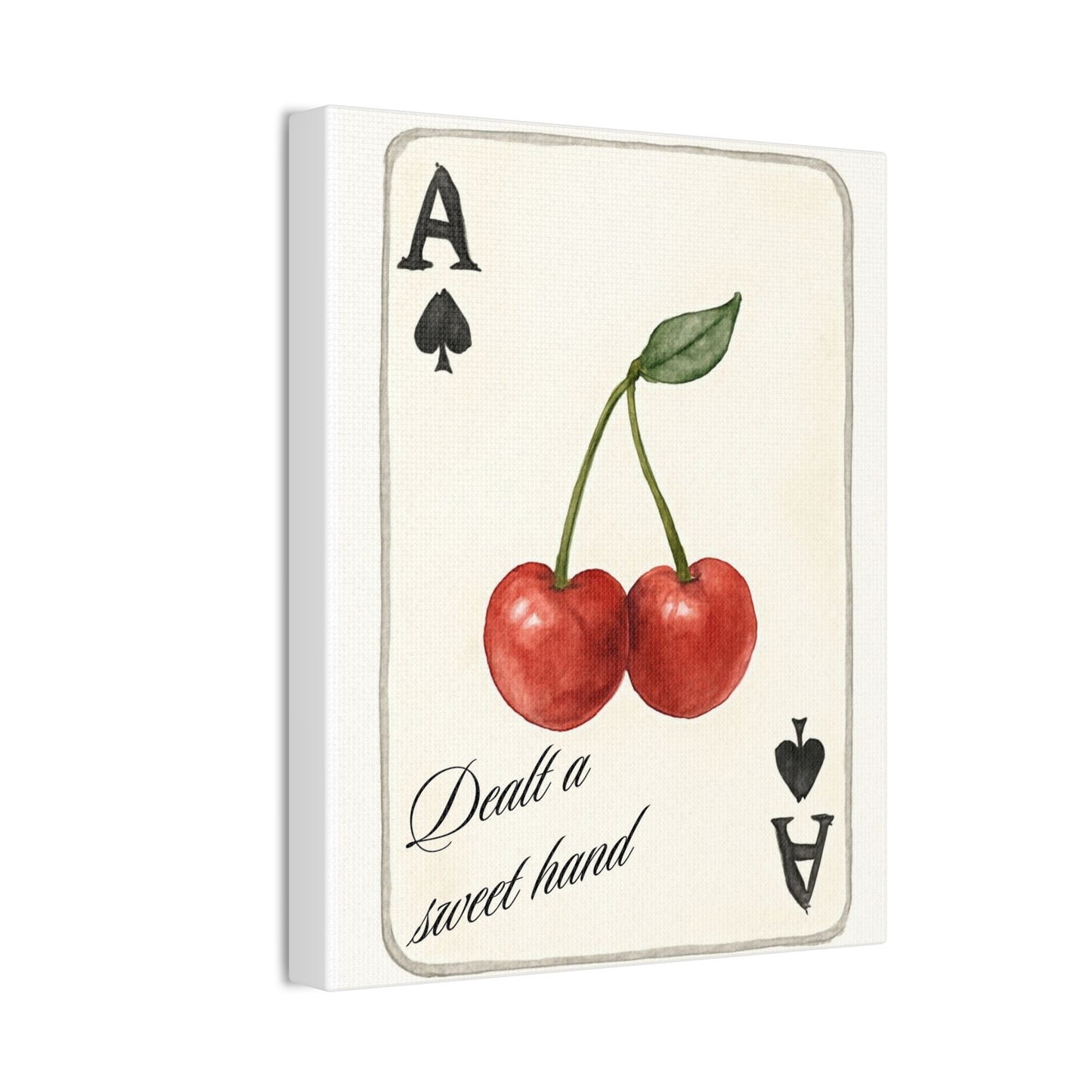 "Dealt a Sweet Hand" – Ace of Spades Cherry Art Print Wall Decor