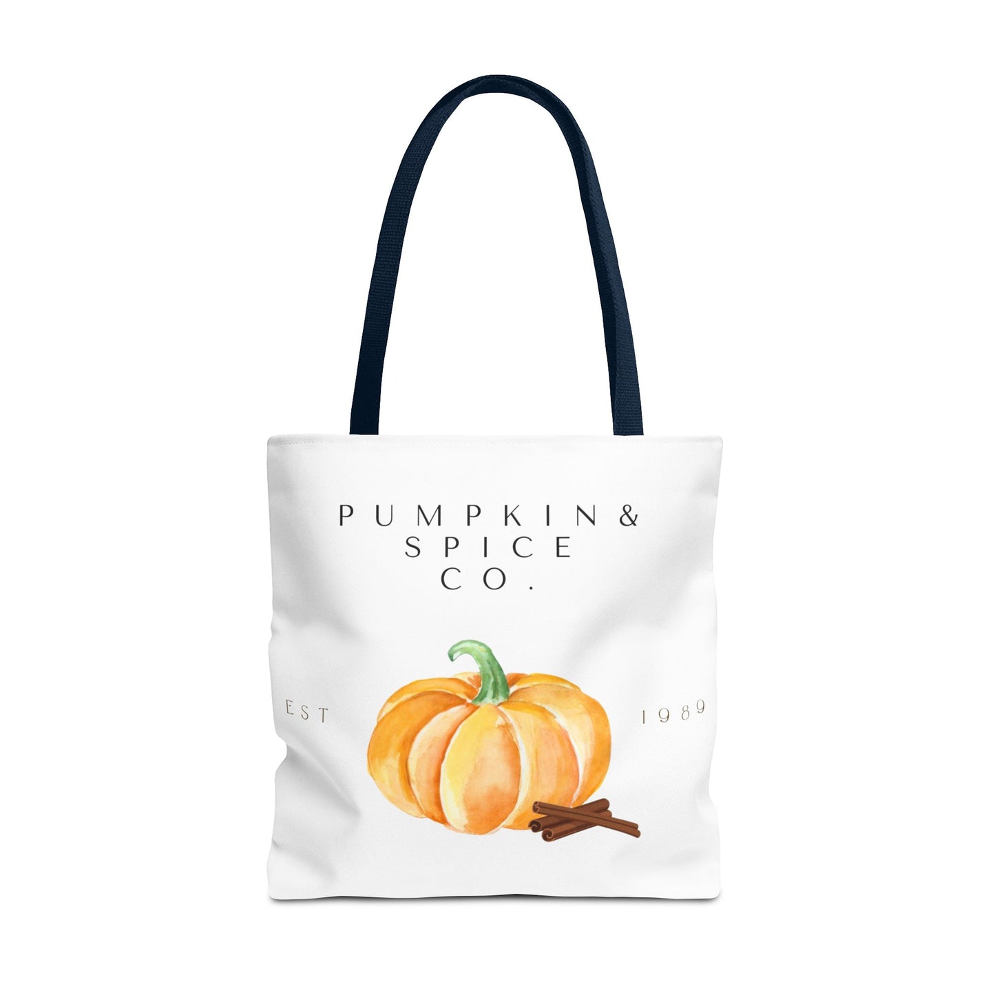 'Pumpkin & Spice Co.' Canvas Tote – Autumn Watercolor Edition