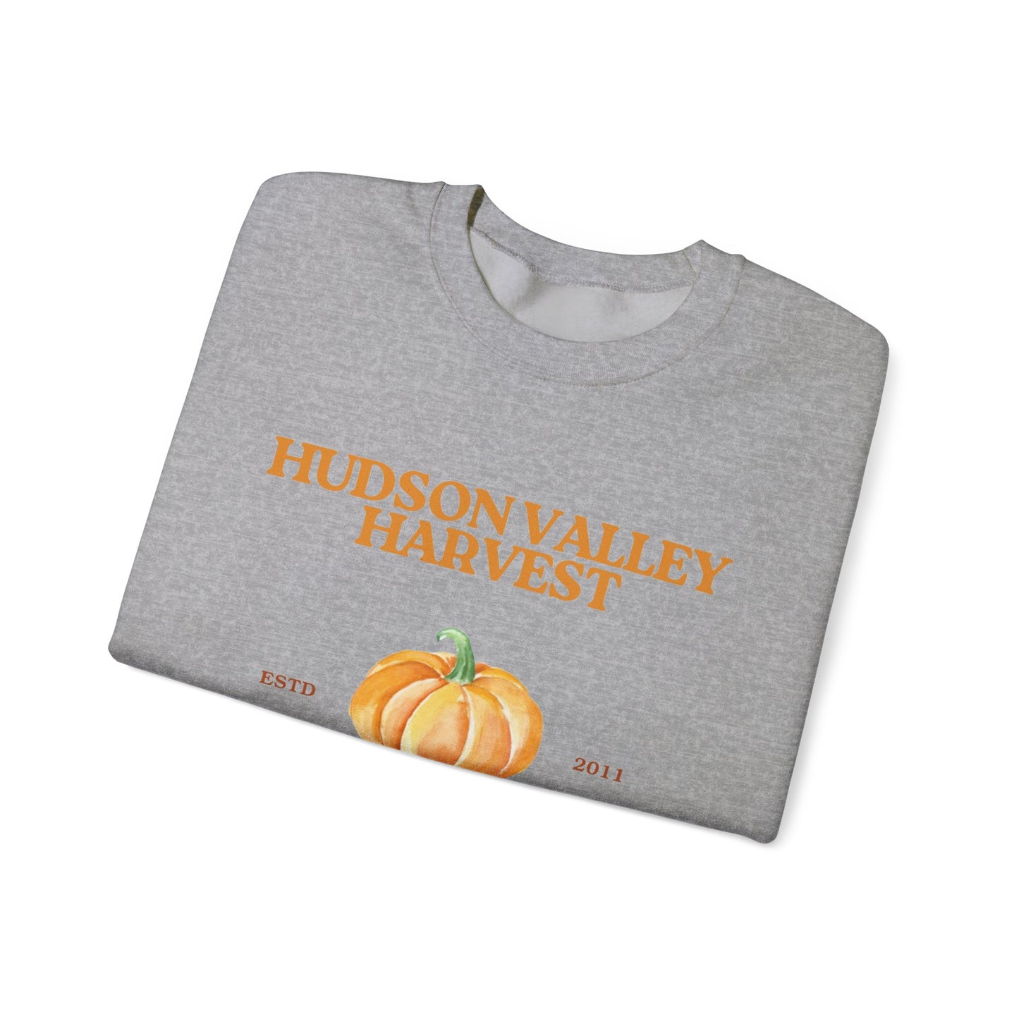 Hudson Valley Harvest Pumpkin Gilded Sweatshirt – Rustic Autumn Farm Style Crew Neck
