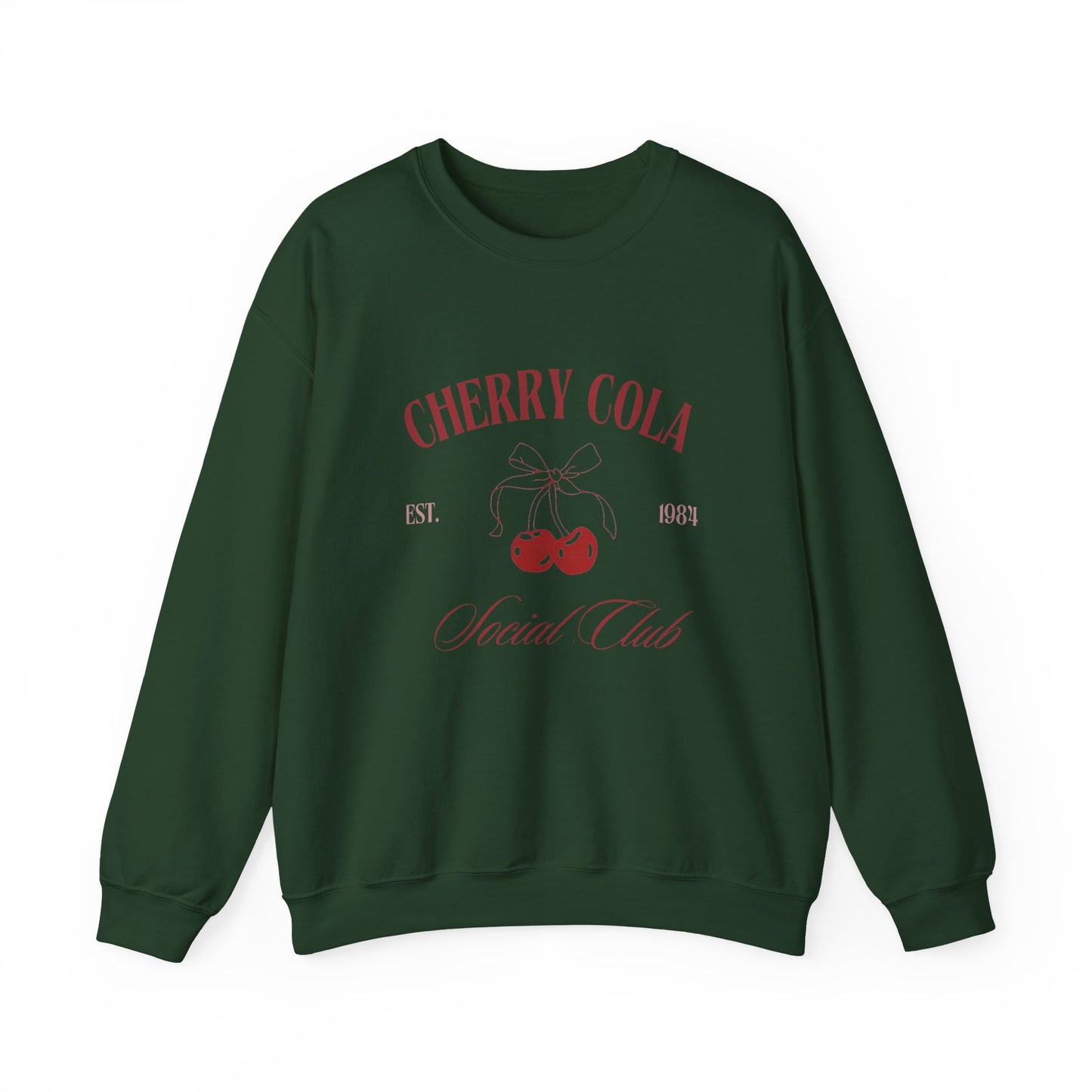Unisex Cherry Cola Social Club Vintage Sweatshirt – Cozy Retro Aesthetic Crewneck