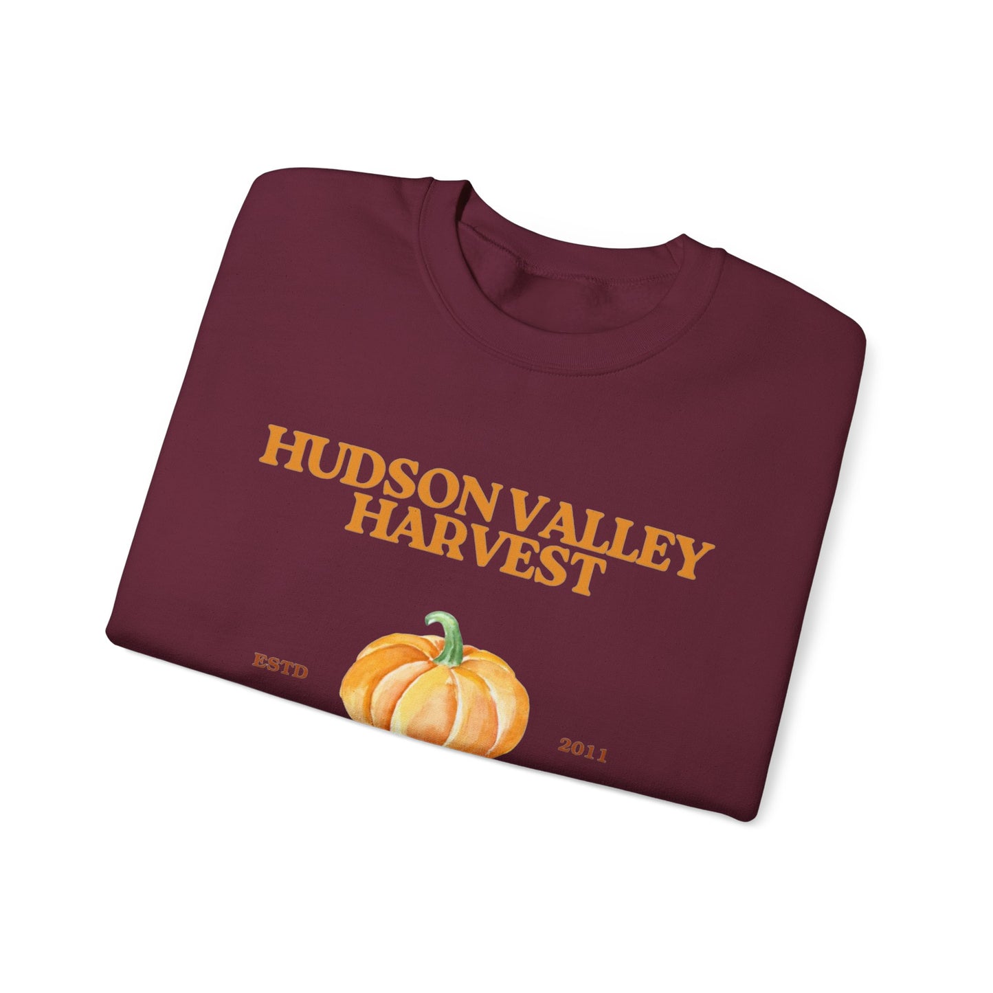 Hudson Valley Harvest Pumpkin Gilded Sweatshirt – Rustic Autumn Farm Style Crew Neck
