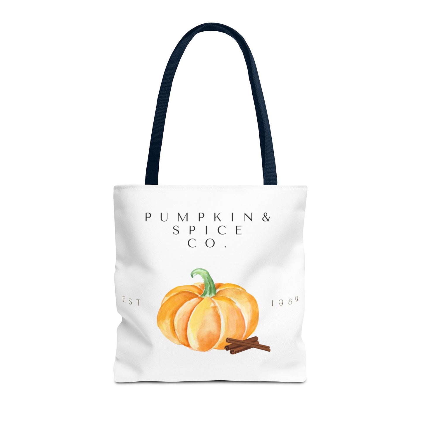 'Pumpkin & Spice Co.' Canvas Tote – Autumn Watercolor Edition