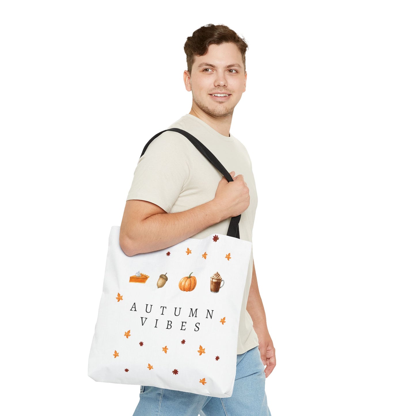 'Autumn Vibes' Canvas Tote – Cozy Seasonal Essential
